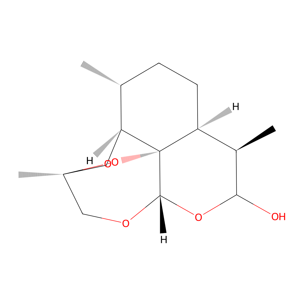 (1S,4S,7R,8S,11R,12S,13R)-1,7,11-trimethyl-3,5,14,15-tetraoxatetracyclo[10.3.1.04,13.08,13]hexadecan-6-ol molecular structure, CAS 2648932-38-9