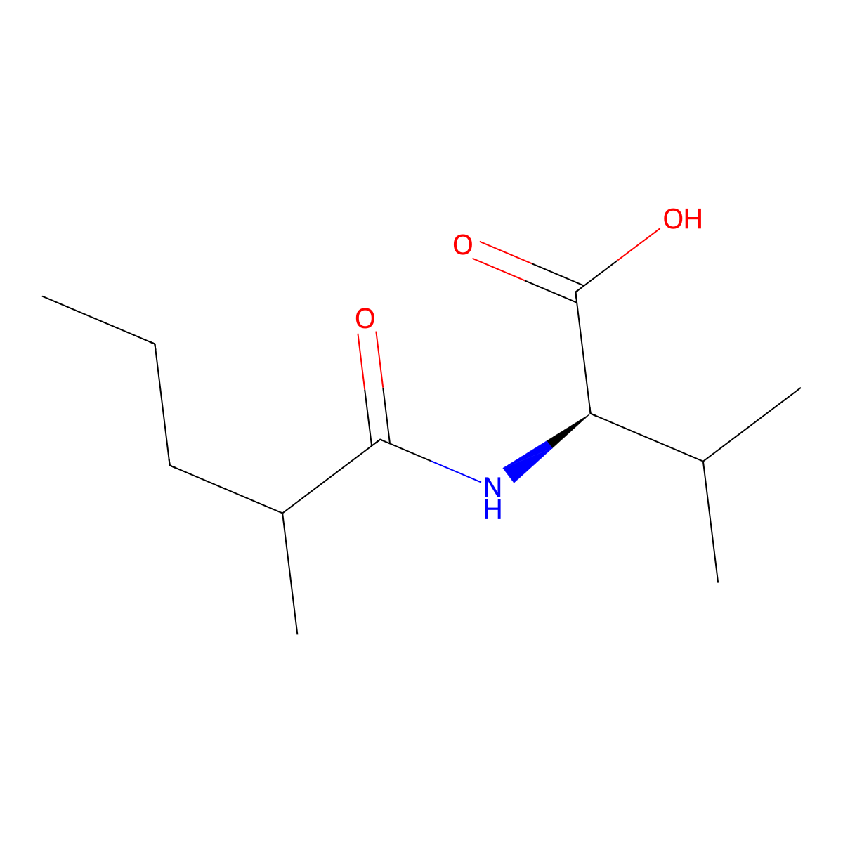 (2r)-3-Methyl-2-(2-methylpentanamido)butanoic acid molecular structure, CAS 2648934-34-1