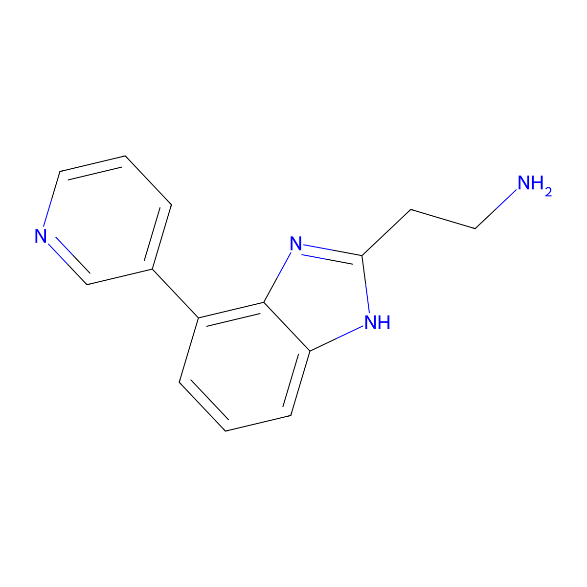 2-[4-(pyridin-3-yl)-1H-1,3-benzodiazol-2-yl]ethan-1-amine molecular structure, CAS 2648938-68-3