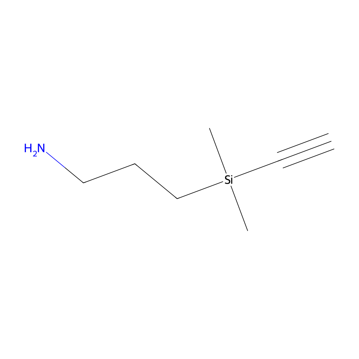 (3-Aminopropyl)(ethynyl)dimethylsilane molecular structure, CAS 2648938-86-5