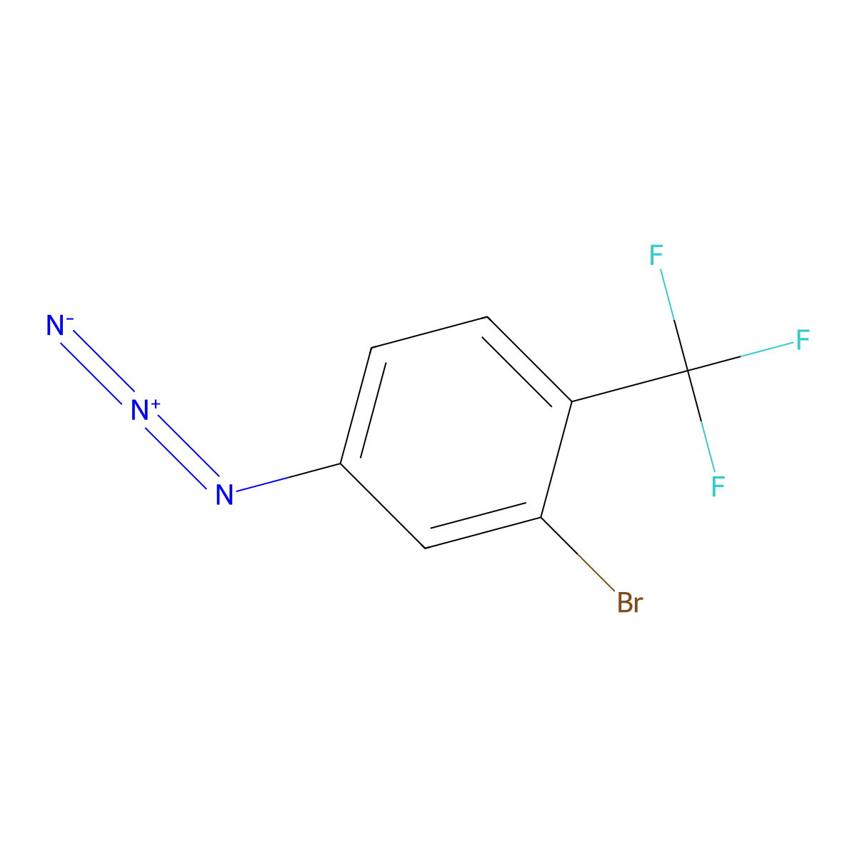 4-Azido-2-bromo-1-(trifluoromethyl)benzene molecular structure, CAS 2648938-89-8
