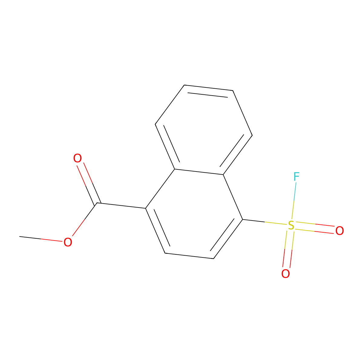 Methyl 4-(fluorosulfonyl)naphthalene-1-carboxylate molecular structure, CAS 2648938-93-4