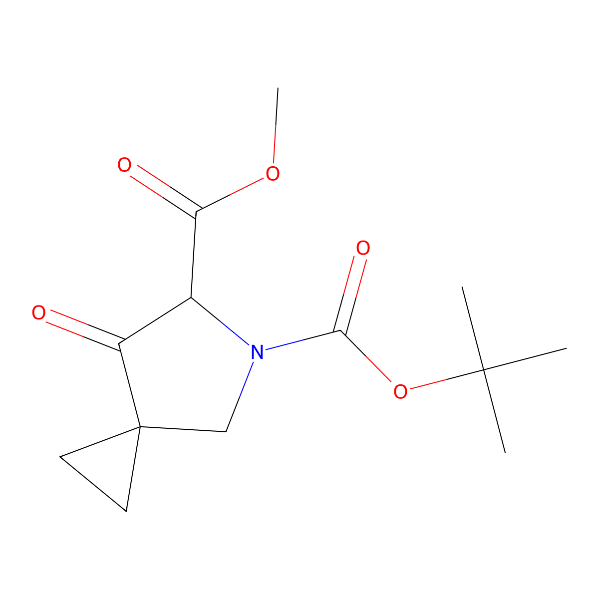 5-Tert-butyl6-methyl7-oxo-5-azaspiro[2.4]heptane-5,6-dicarboxylate molecular structure, CAS 2648938-94-5