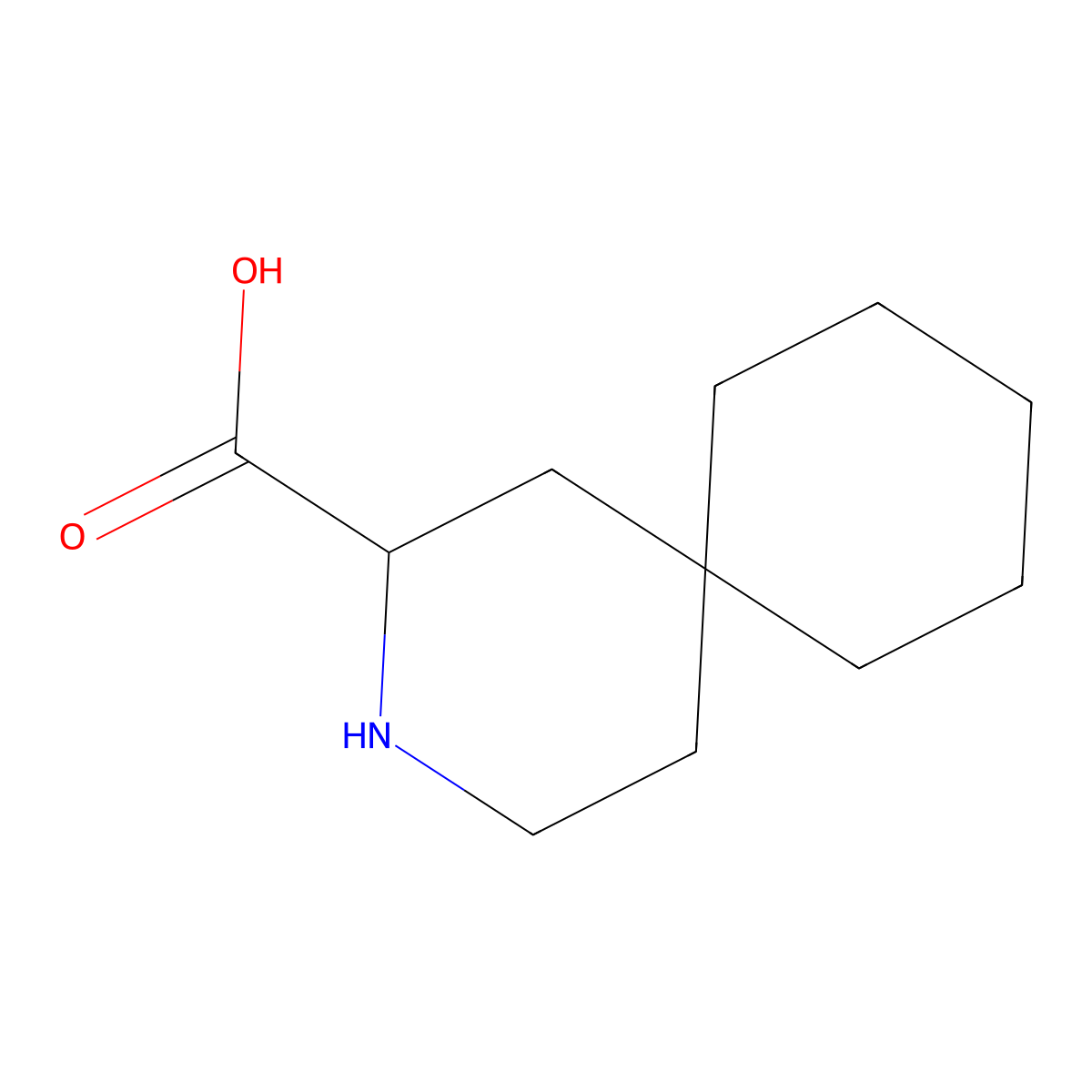 3-Azaspiro[5.5]undecane-2-carboxylic acid molecular structure, CAS 2648939-04-0