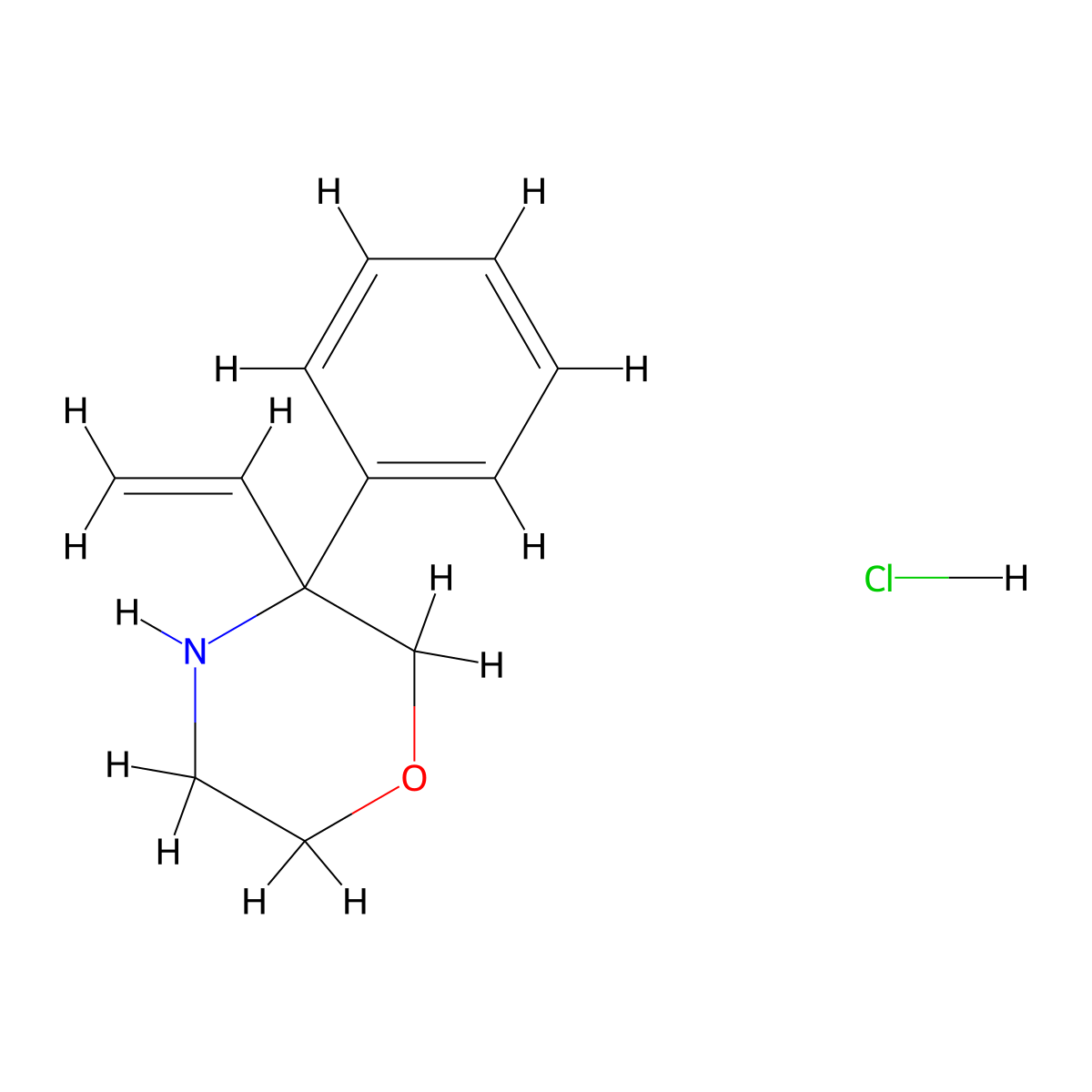 3-Ethenyl-3-phenylmorpholinehydrochloride molecular structure, CAS 2648939-09-5