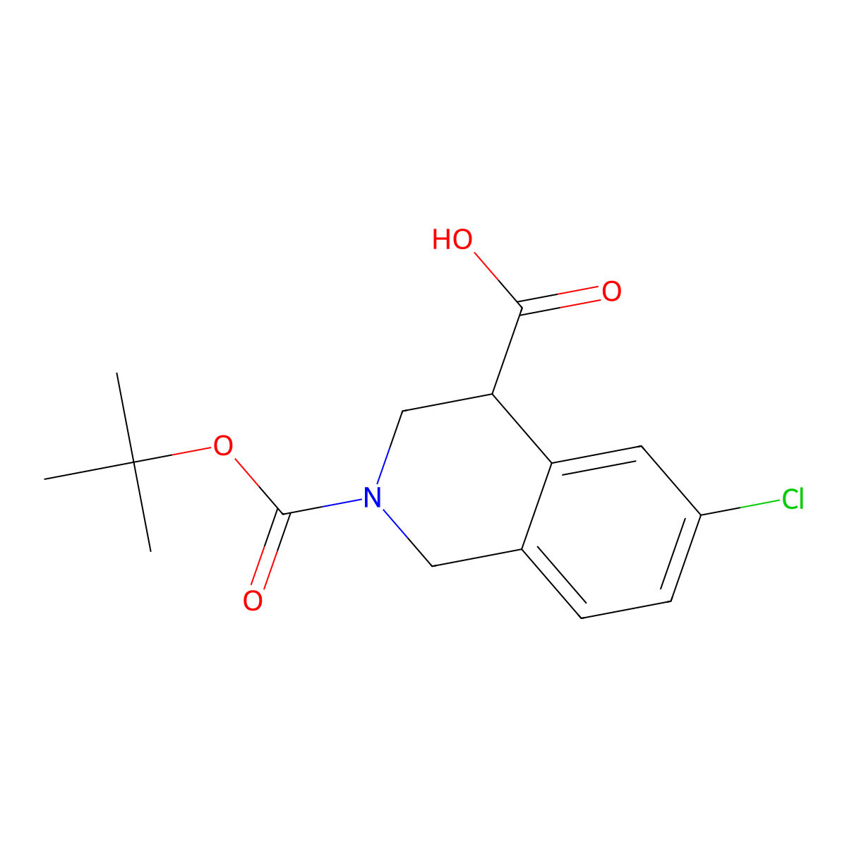 2-[(Tert-butoxy)carbonyl]-6-chloro-1,2,3,4-tetrahydroisoquinoline-4-carboxylicacid molecular structure, CAS 2648939-38-0