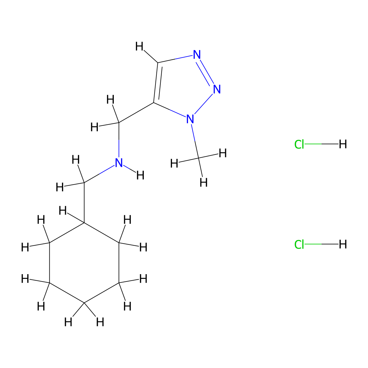 (cyclohexylmethyl)[(1-methyl-1H-1,2,3-triazol-5-yl)methyl]amine dihydrochloride molecular structure, CAS 2648939-41-5