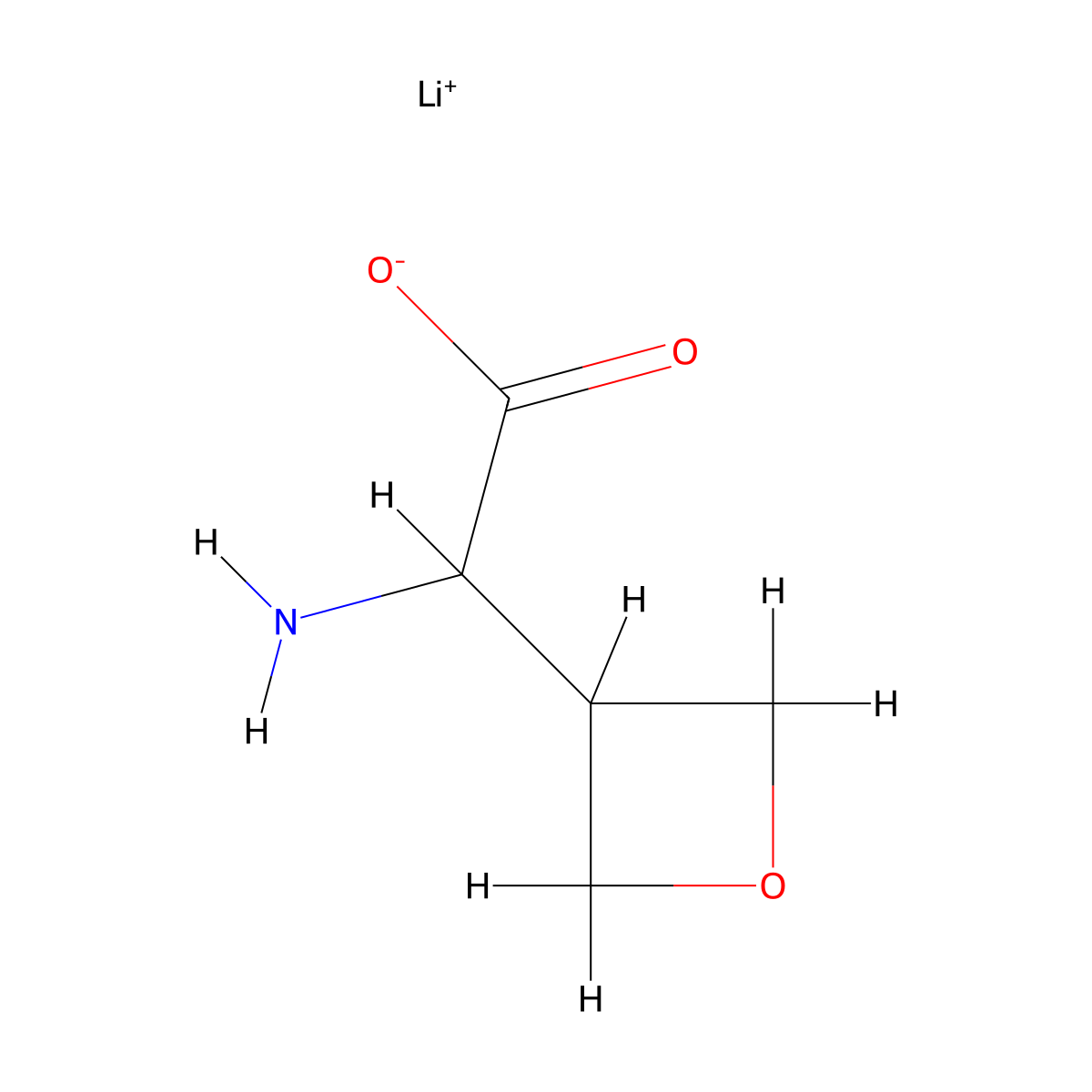 Lithium(1+) 2-amino-2-(oxetan-3-yl)acetate molecular structure, CAS 2648939-50-6