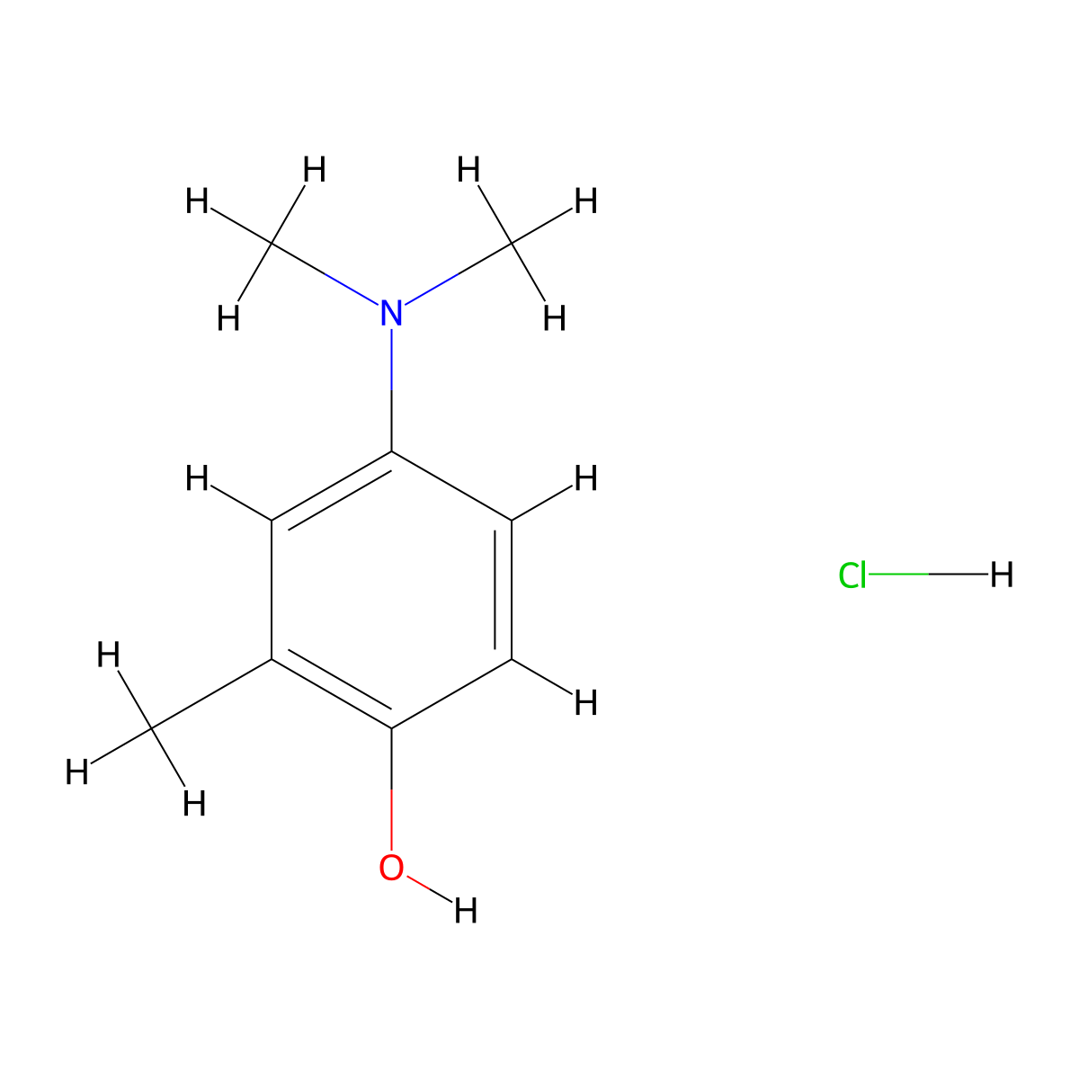 4-(Dimethylamino)-2-methylphenolhydrochloride molecular structure, CAS 2648939-55-1