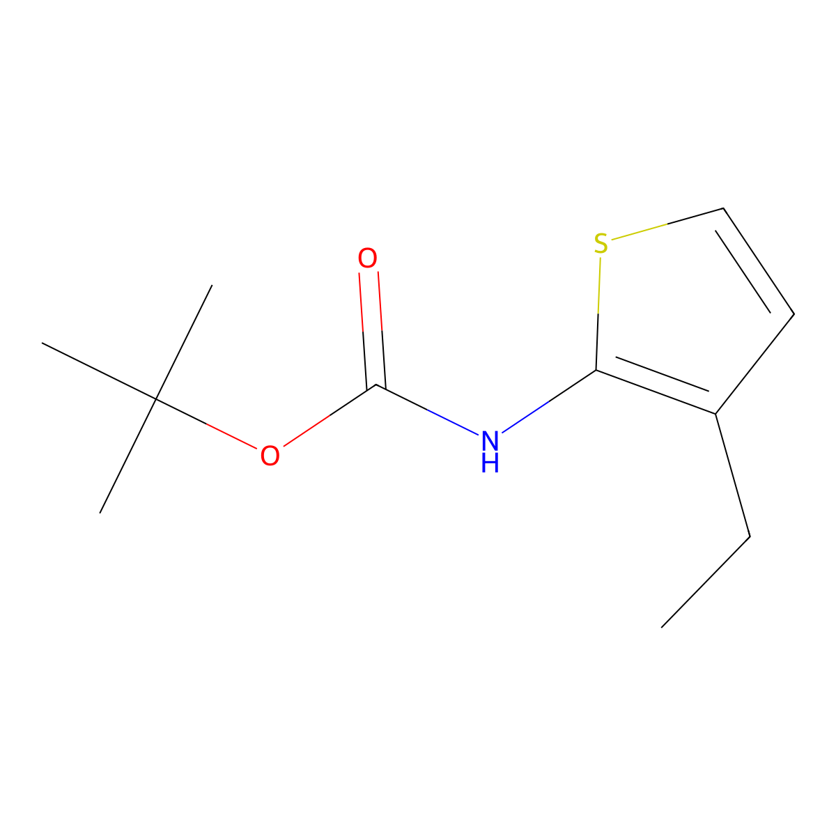 tert-butylN-(3-ethylthiophen-2-yl)carbamate molecular structure, CAS 2648939-59-5