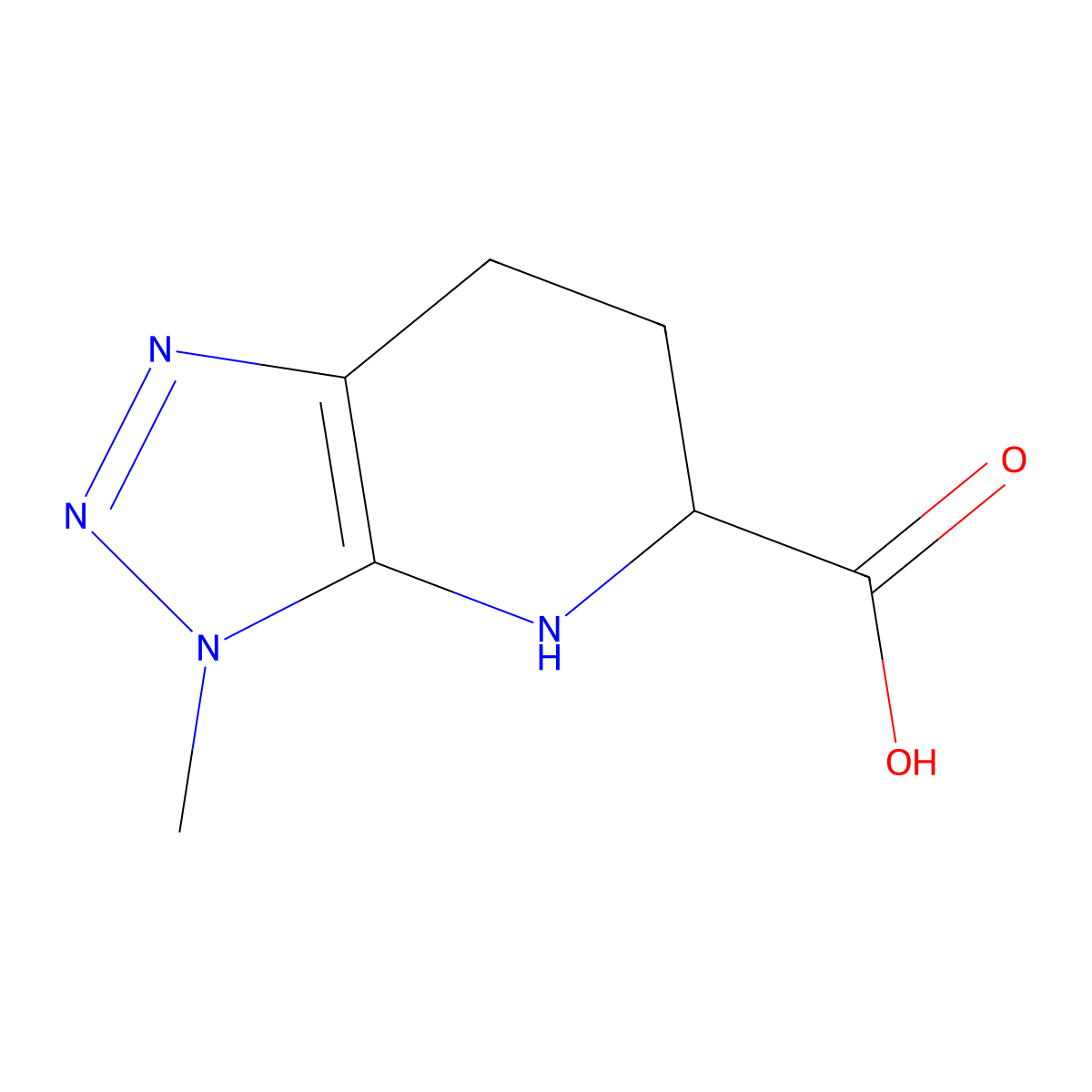 3-methyl-3H,4H,5H,6H,7H-[1,2,3]triazolo[4,5-b]pyridine-5-carboxylicacid molecular structure, CAS 2648939-63-1
