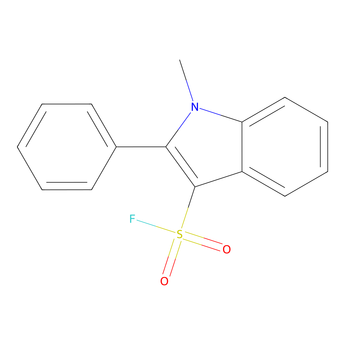 1-methyl-2-phenyl-1H-indole-3-sulfonyl fluoride molecular structure, CAS 2648939-70-0