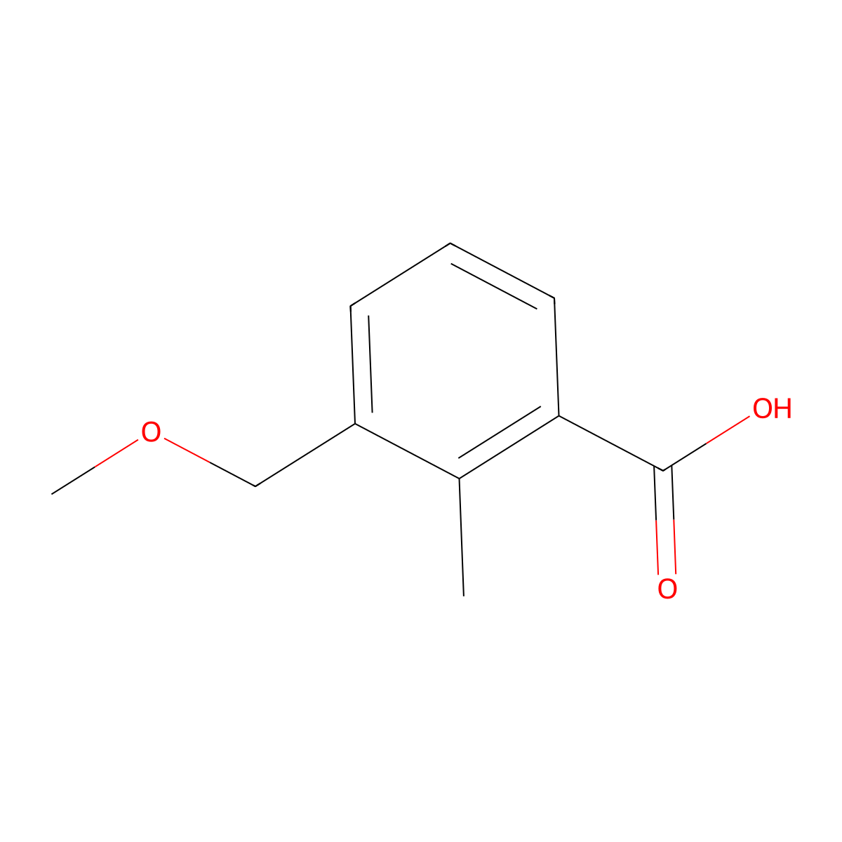 3-(Methoxymethyl)-2-methylbenzoic acid molecular structure, CAS 2648939-82-4