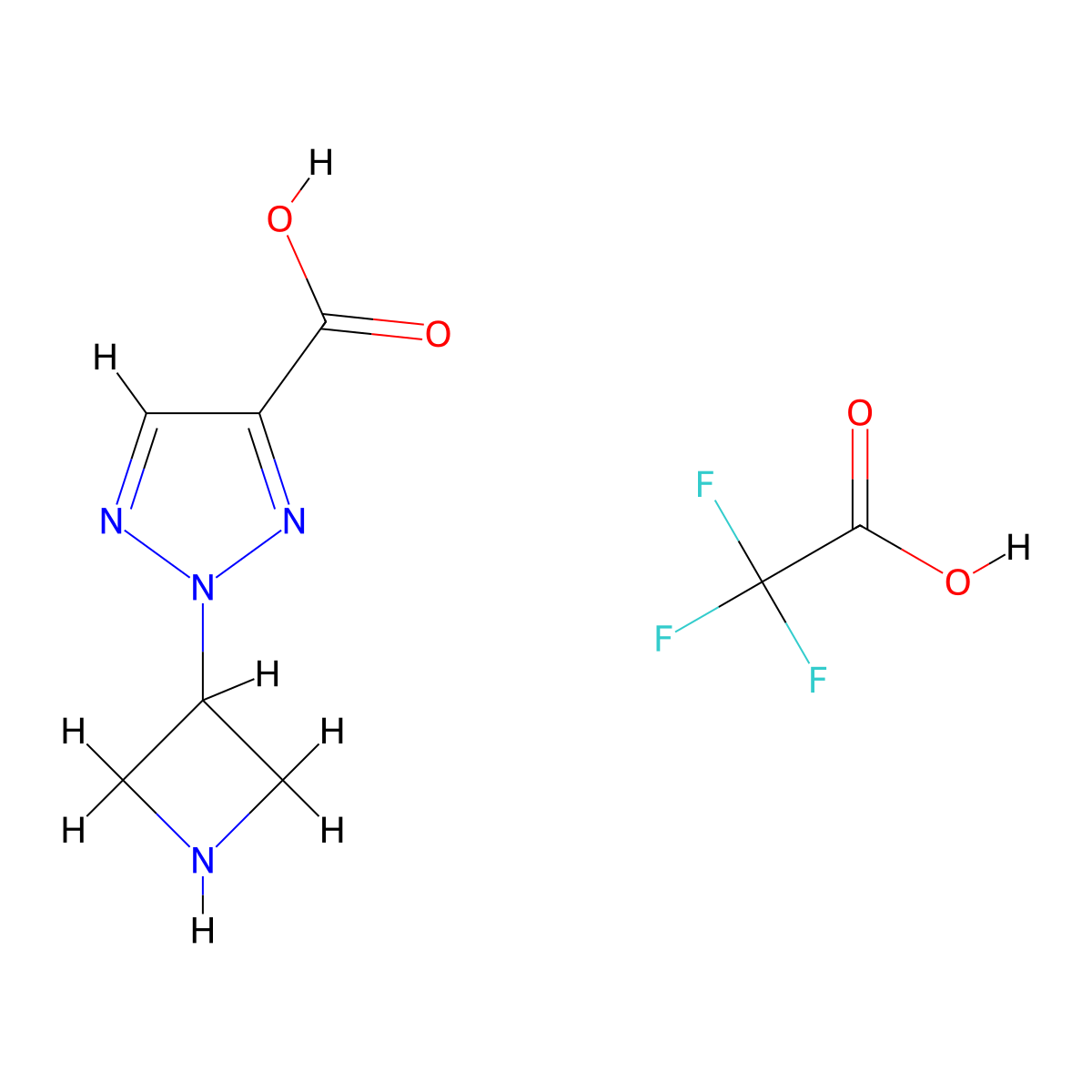 2-(azetidin-3-yl)-2H-1,2,3-triazole-4-carboxylicacid,trifluoroaceticacid molecular structure, CAS 2648939-88-0