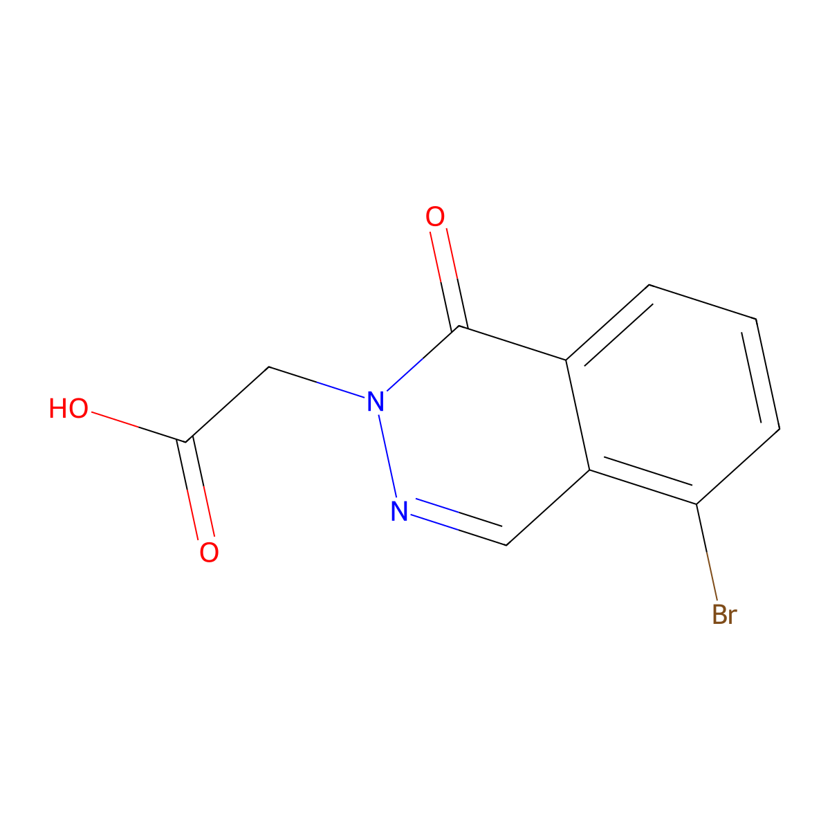 2-(5-Bromo-1-oxo-1,2-dihydrophthalazin-2-yl)acetic acid molecular structure, CAS 2648940-02-5