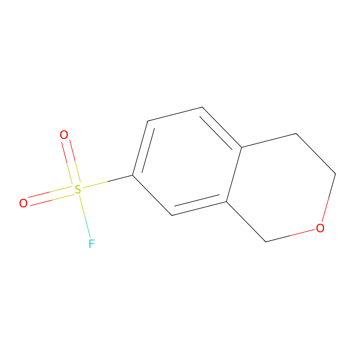 3,4-dihydro-1H-2-benzopyran-7-sulfonyl fluoride molecular structure, CAS 2648940-05-8