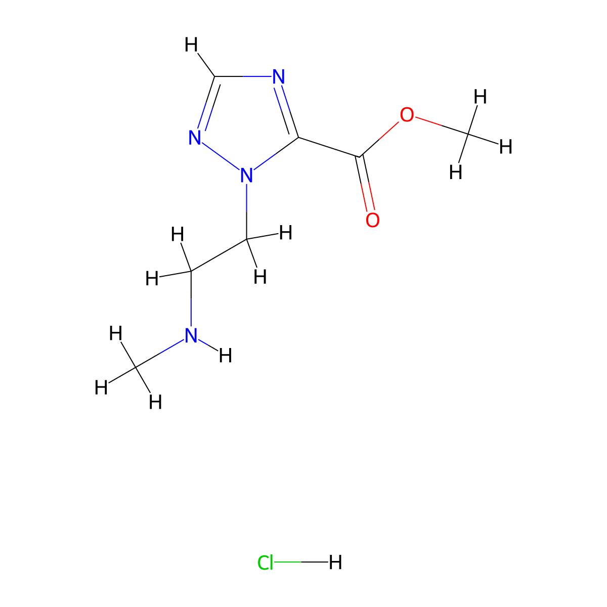 methyl1-[2-(methylamino)ethyl]-1H-1,2,4-triazole-5-carboxylatehydrochloride molecular structure, CAS 2648940-08-1