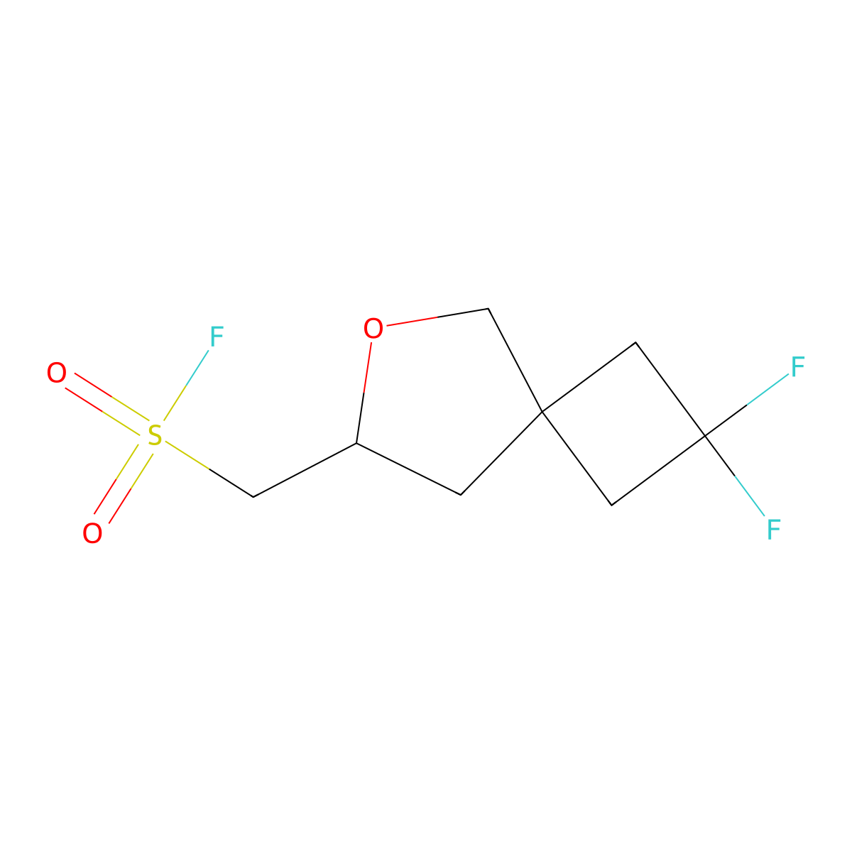{2,2-Difluoro-6-oxaspiro[3.4]octan-7-yl}methanesulfonyl fluoride molecular structure, CAS 2648940-13-8