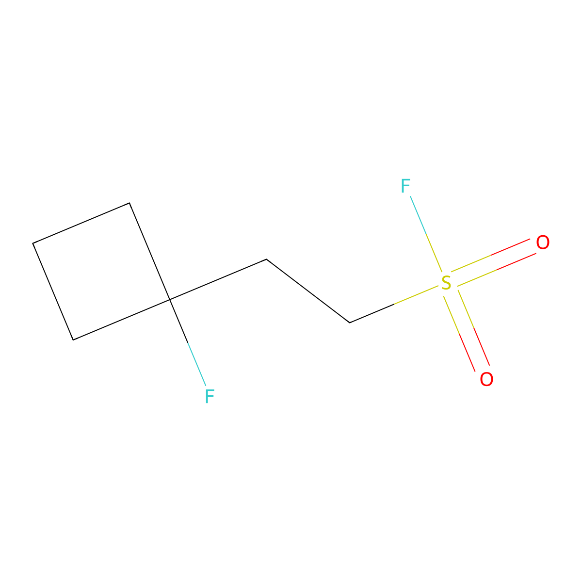 2-(1-Fluorocyclobutyl)ethane-1-sulfonyl fluoride molecular structure, CAS 2648940-15-0