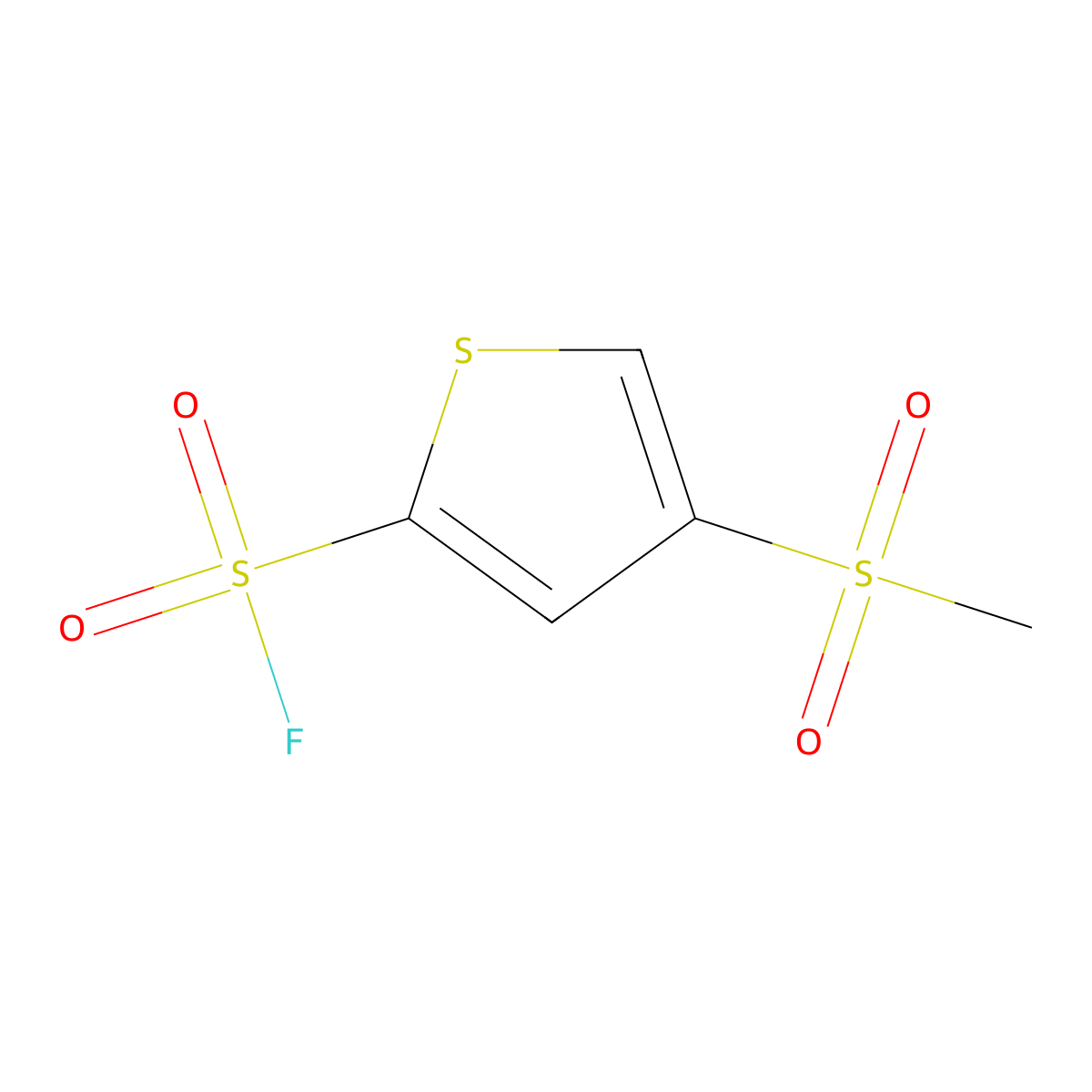 4-Methanesulfonylthiophene-2-sulfonyl fluoride molecular structure, CAS 2648940-21-8