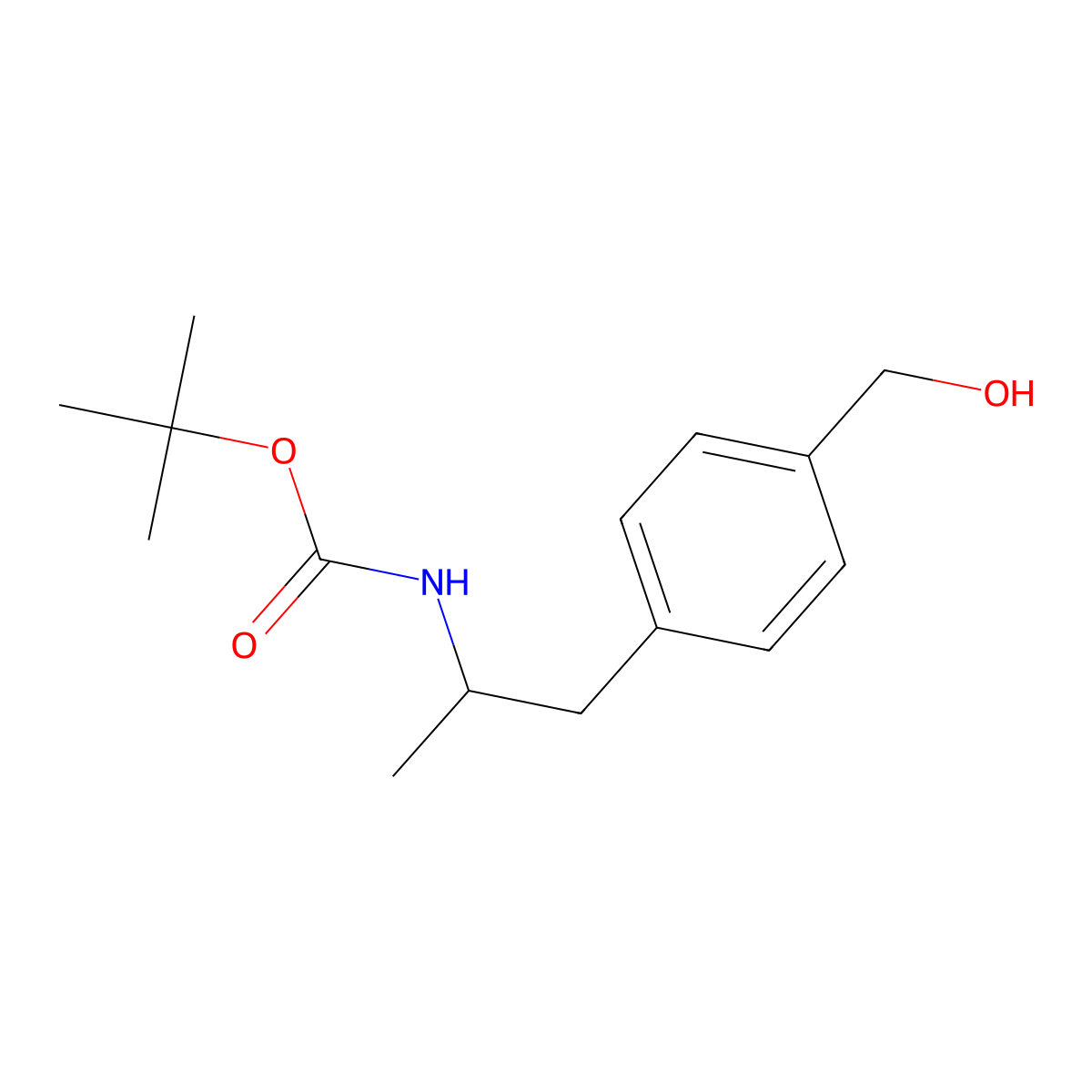tert-butyl N-{1-[4-(hydroxymethyl)phenyl]propan-2-yl}carbamate molecular structure, CAS 2648940-31-0