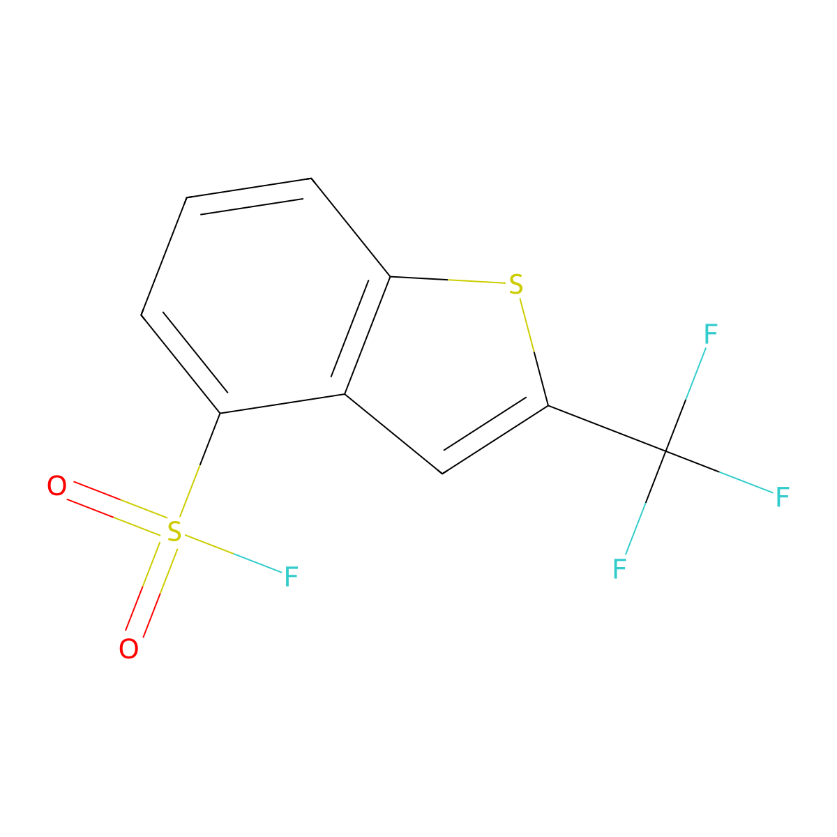 2-(Trifluoromethyl)-1-benzothiophene-4-sulfonyl fluoride molecular structure, CAS 2648940-32-1