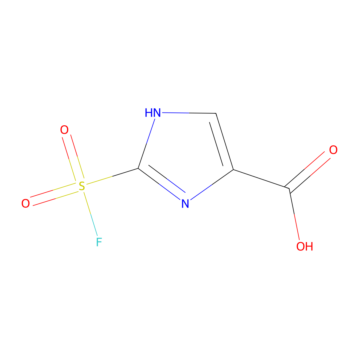 2-(fluorosulfonyl)-1H-imidazole-4-carboxylic acid molecular structure, CAS 2648940-71-8