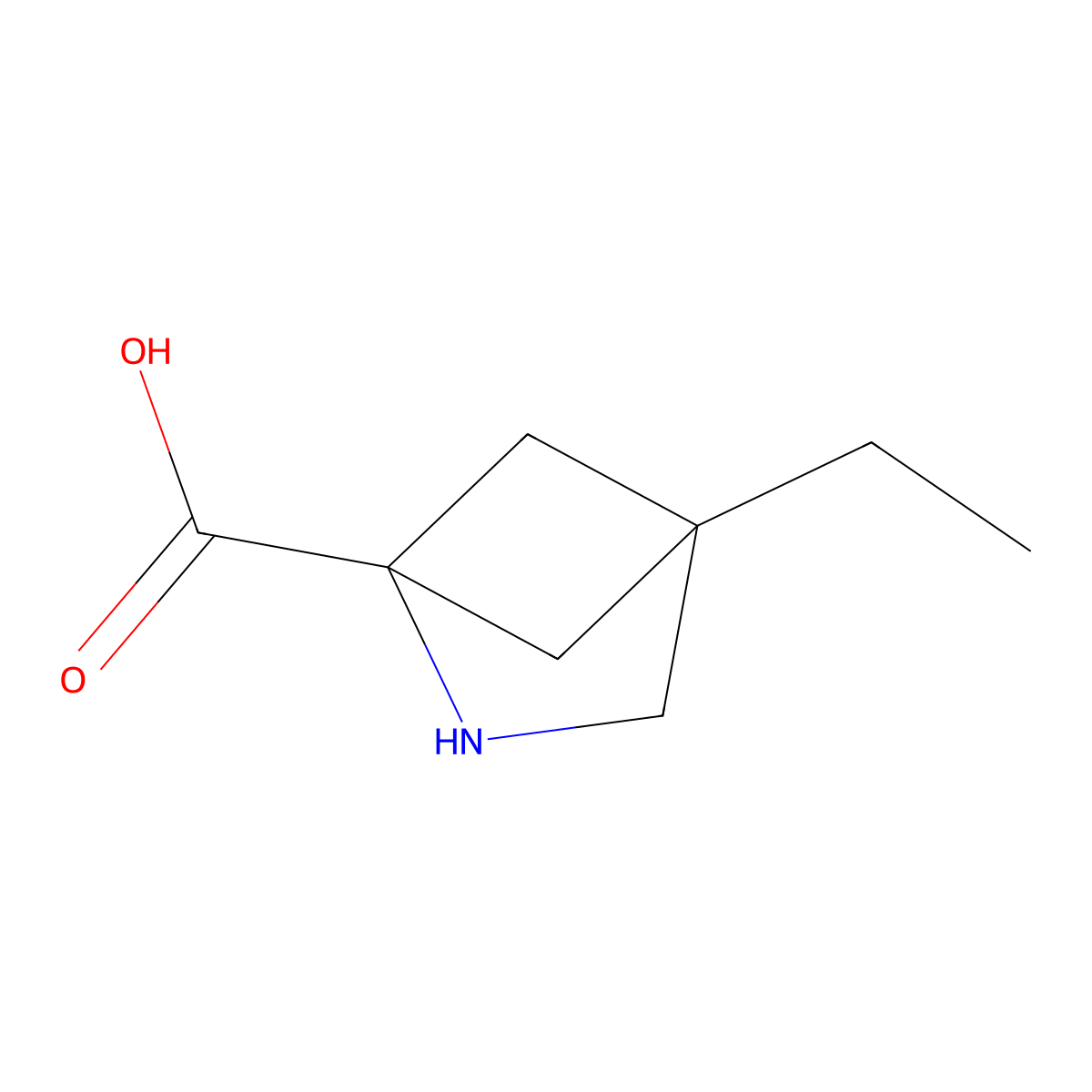 4-Ethyl-2-azabicyclo[2.1.1]hexane-1-carboxylic acid molecular structure, CAS 2648940-78-5