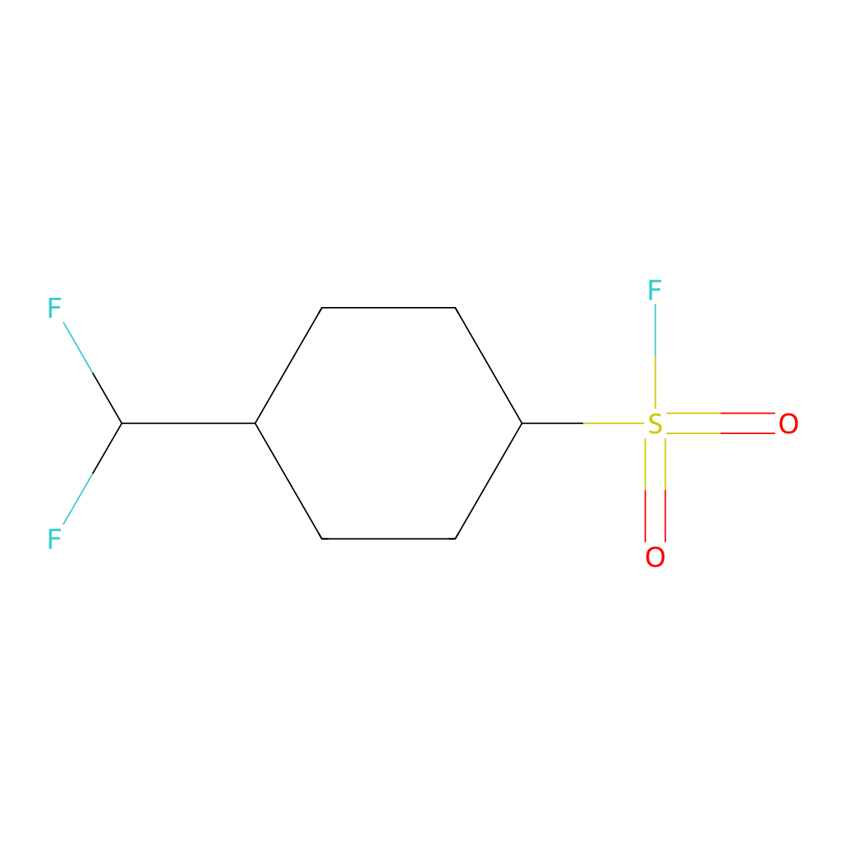 4-(Difluoromethyl)cyclohexane-1-sulfonyl fluoride molecular structure, CAS 2648940-80-9