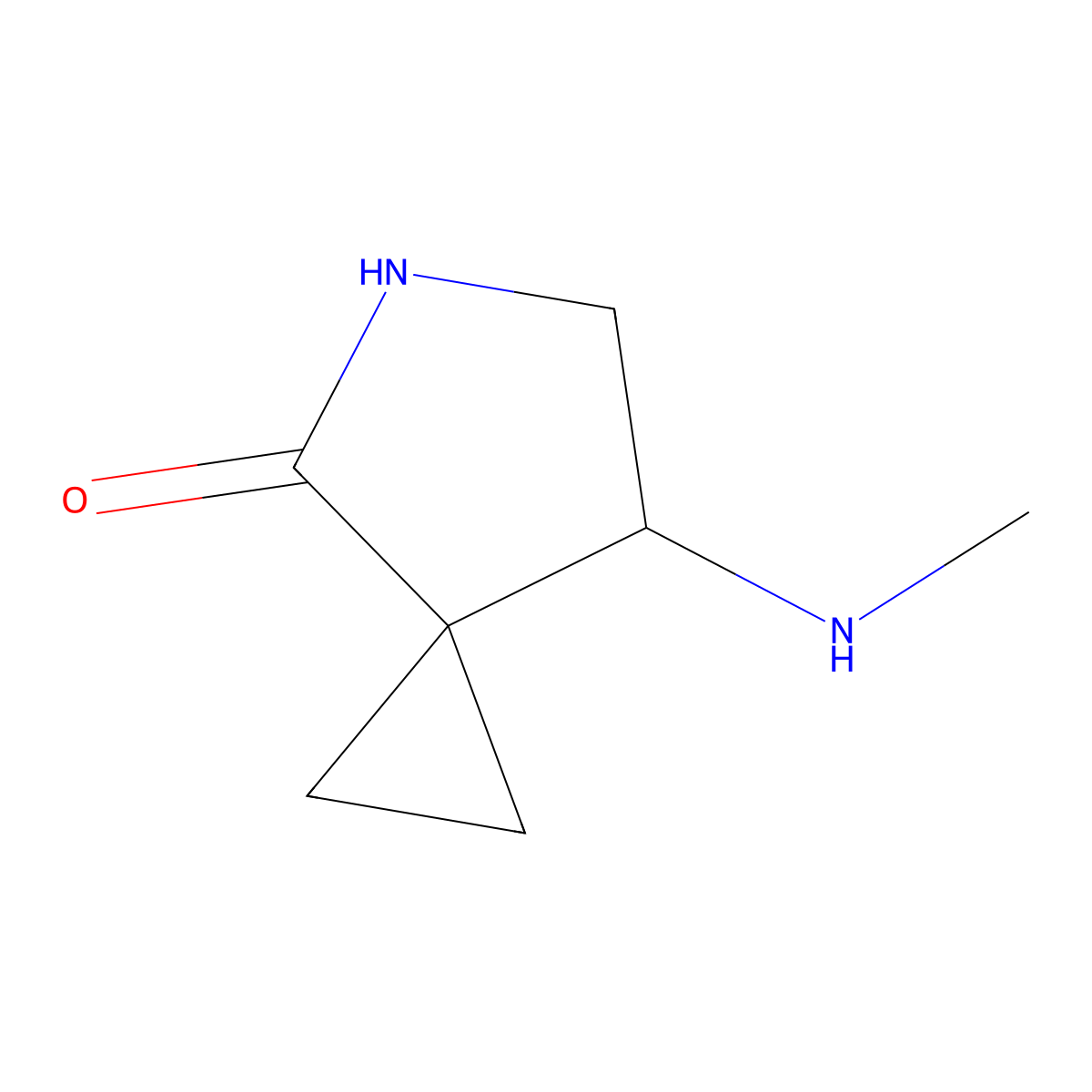 7-(Methylamino)-5-azaspiro[2.4]heptan-4-one molecular structure, CAS 2648940-83-2