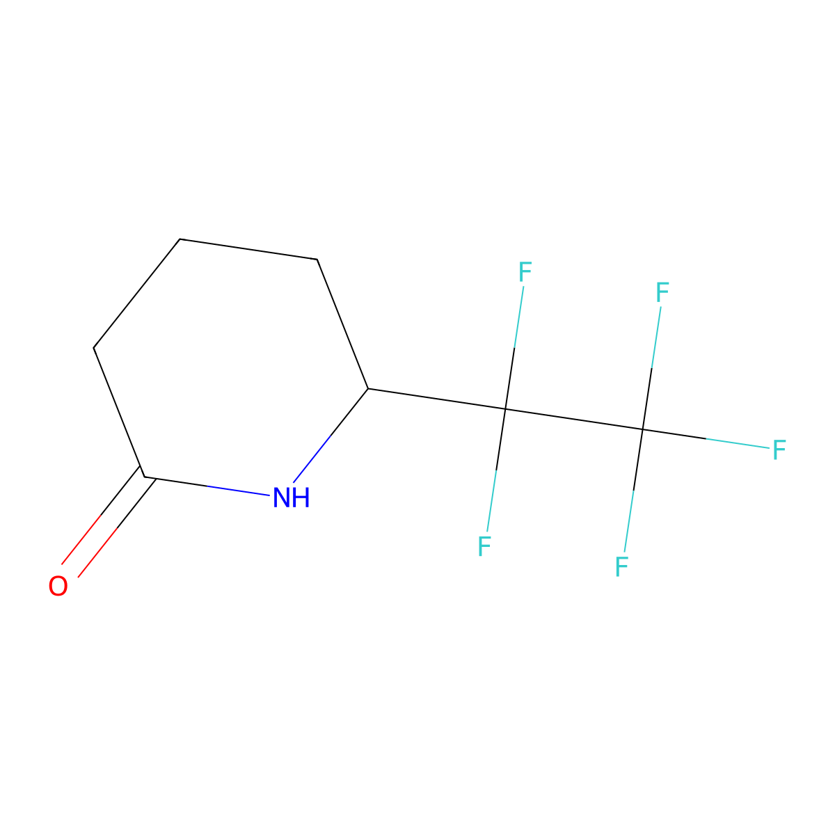 6-(1,1,2,2,2-Pentafluoroethyl)piperidin-2-one molecular structure, CAS 2648940-90-1
