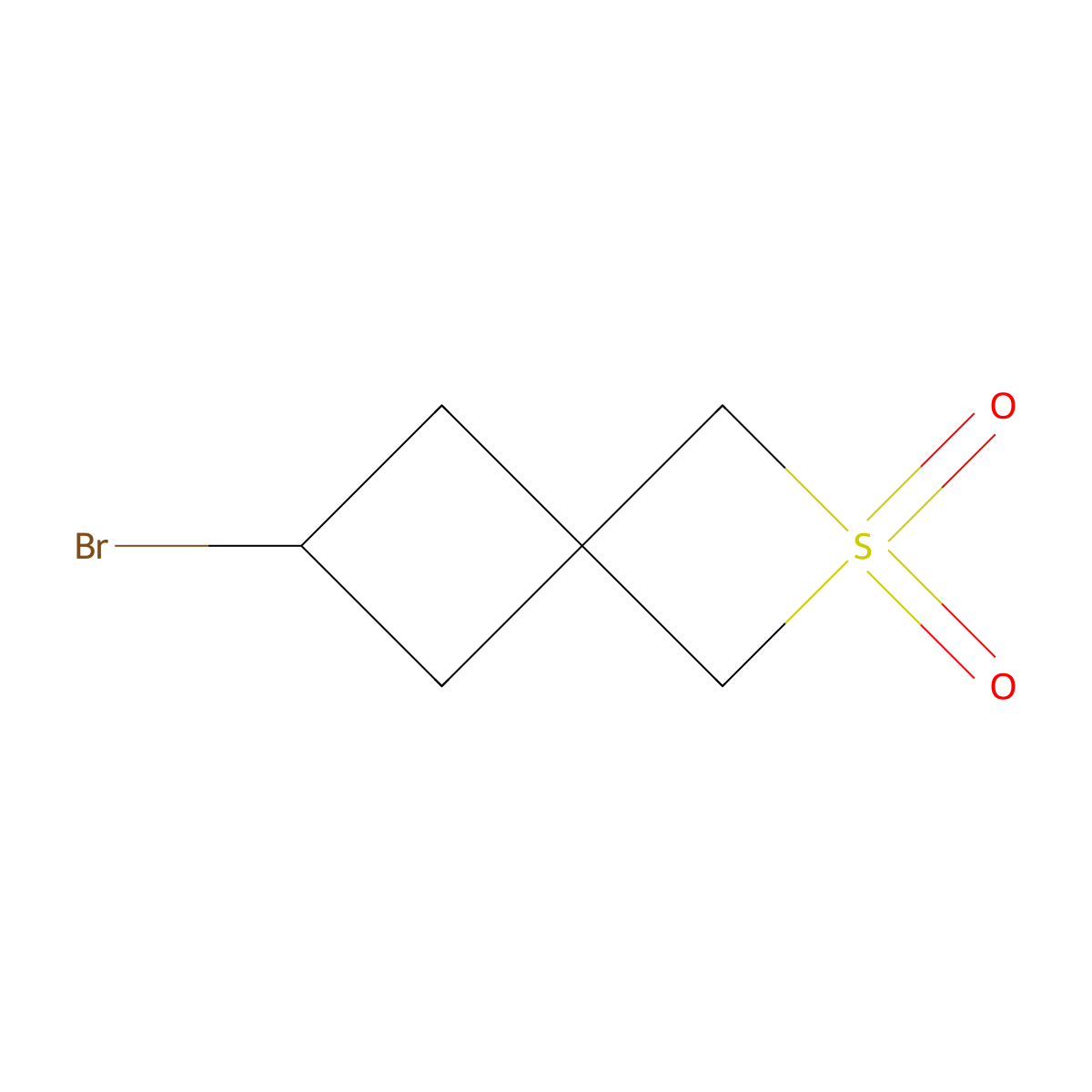 6-Bromo-2lambda6-thiaspiro[3.3]heptane-2,2-dione molecular structure, CAS 2648940-91-2