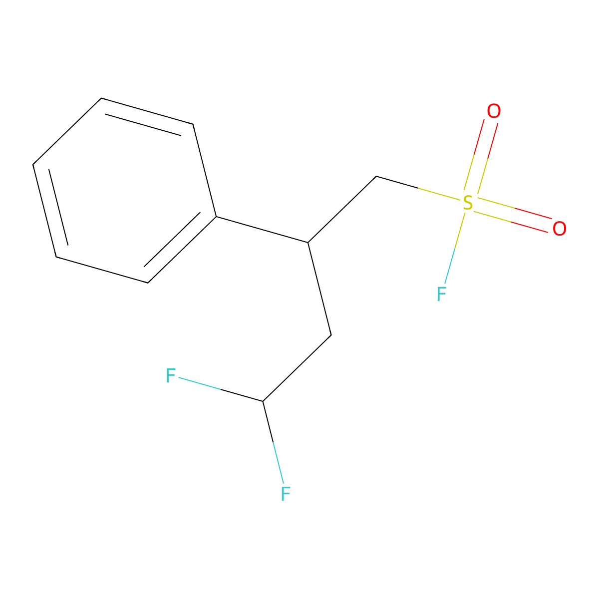 4,4-Difluoro-2-phenylbutane-1-sulfonyl fluoride molecular structure, CAS 2648941-04-0