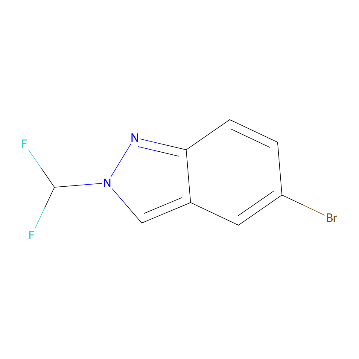 5-bromo-2-(difluoromethyl)-2H-indazole molecular structure, CAS 2648941-05-1
