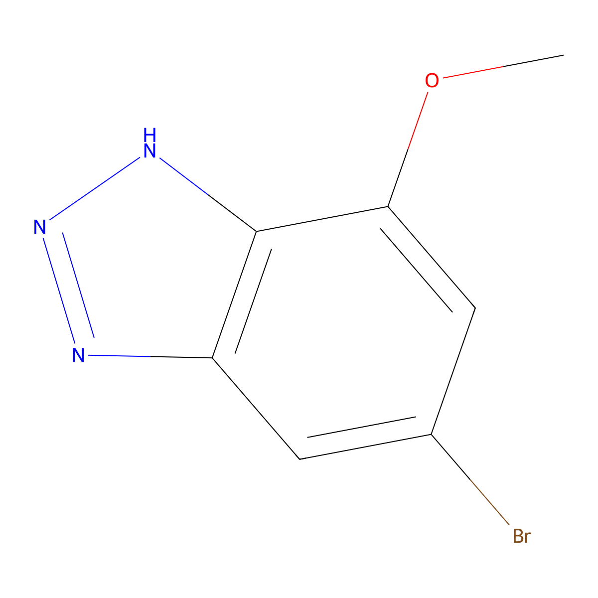 5-bromo-7-methoxy-1H-1,2,3-benzotriazole molecular structure, CAS 2648941-09-5