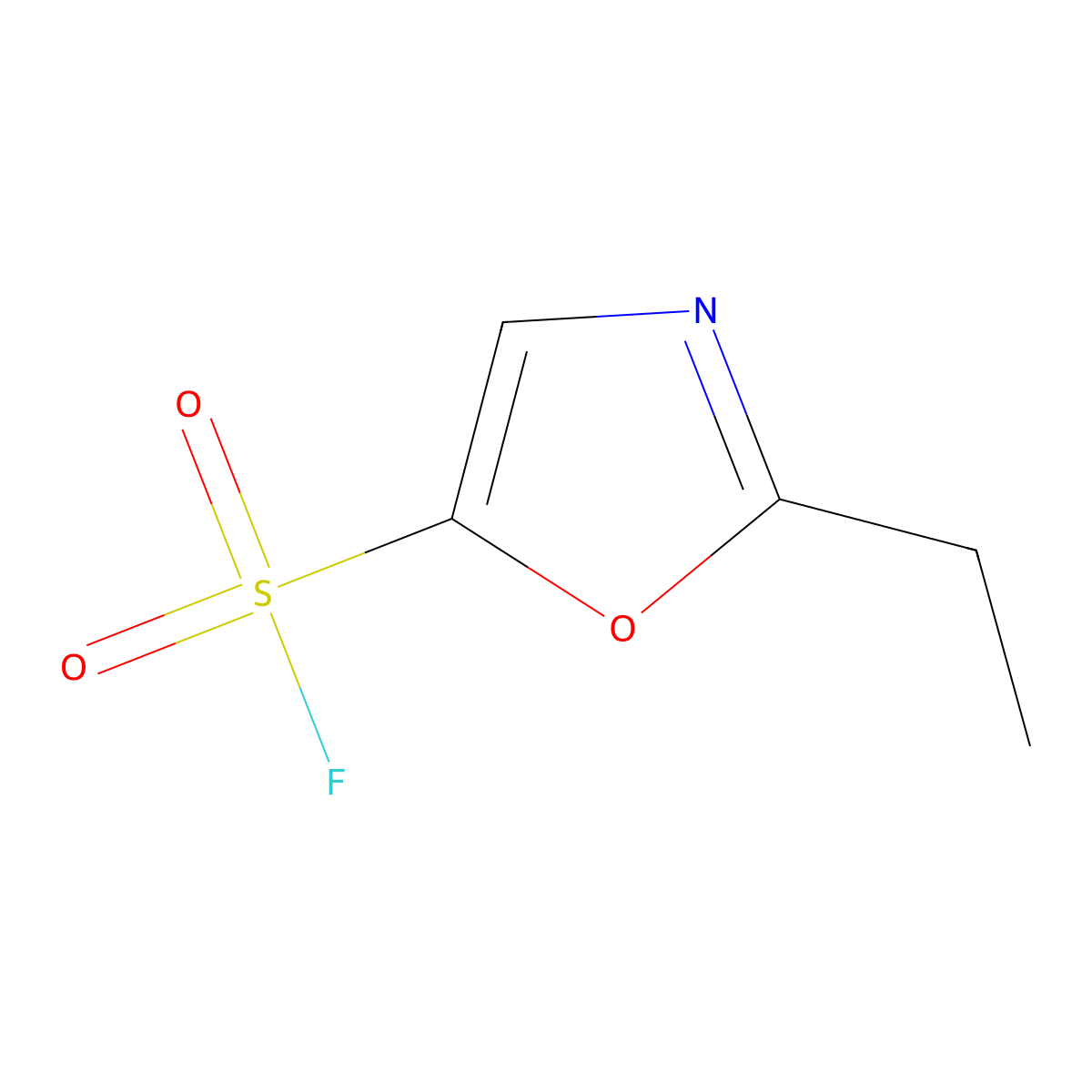 2-Ethyl-1,3-oxazole-5-sulfonyl fluoride molecular structure, CAS 2648941-10-8
