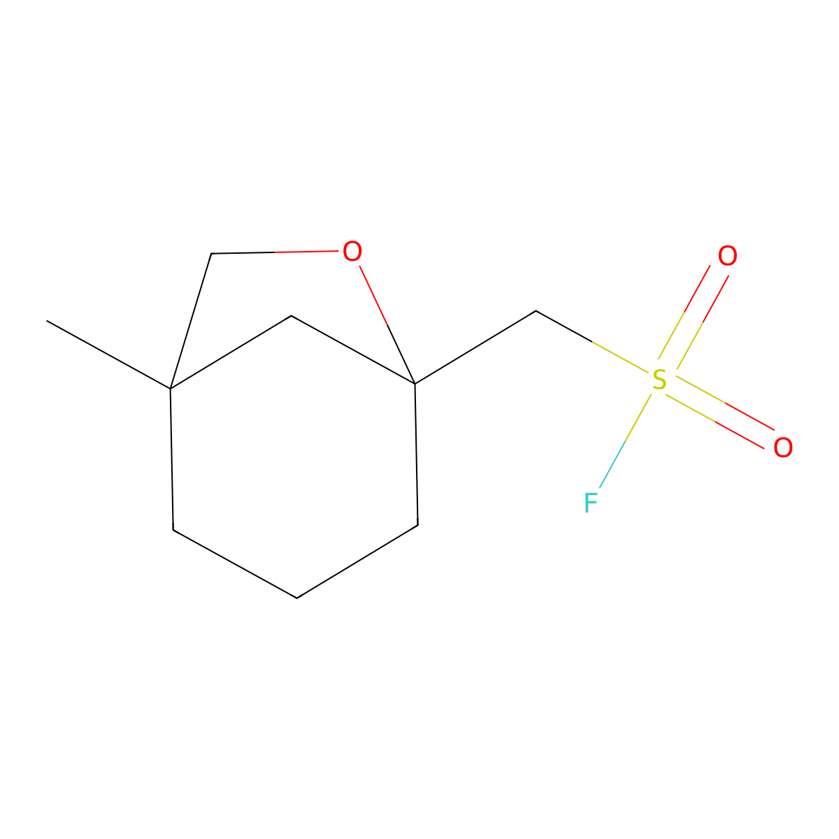 {1-Methyl-6-oxabicyclo[3.2.1]octan-5-yl}methanesulfonyl fluoride molecular structure, CAS 2648941-15-3
