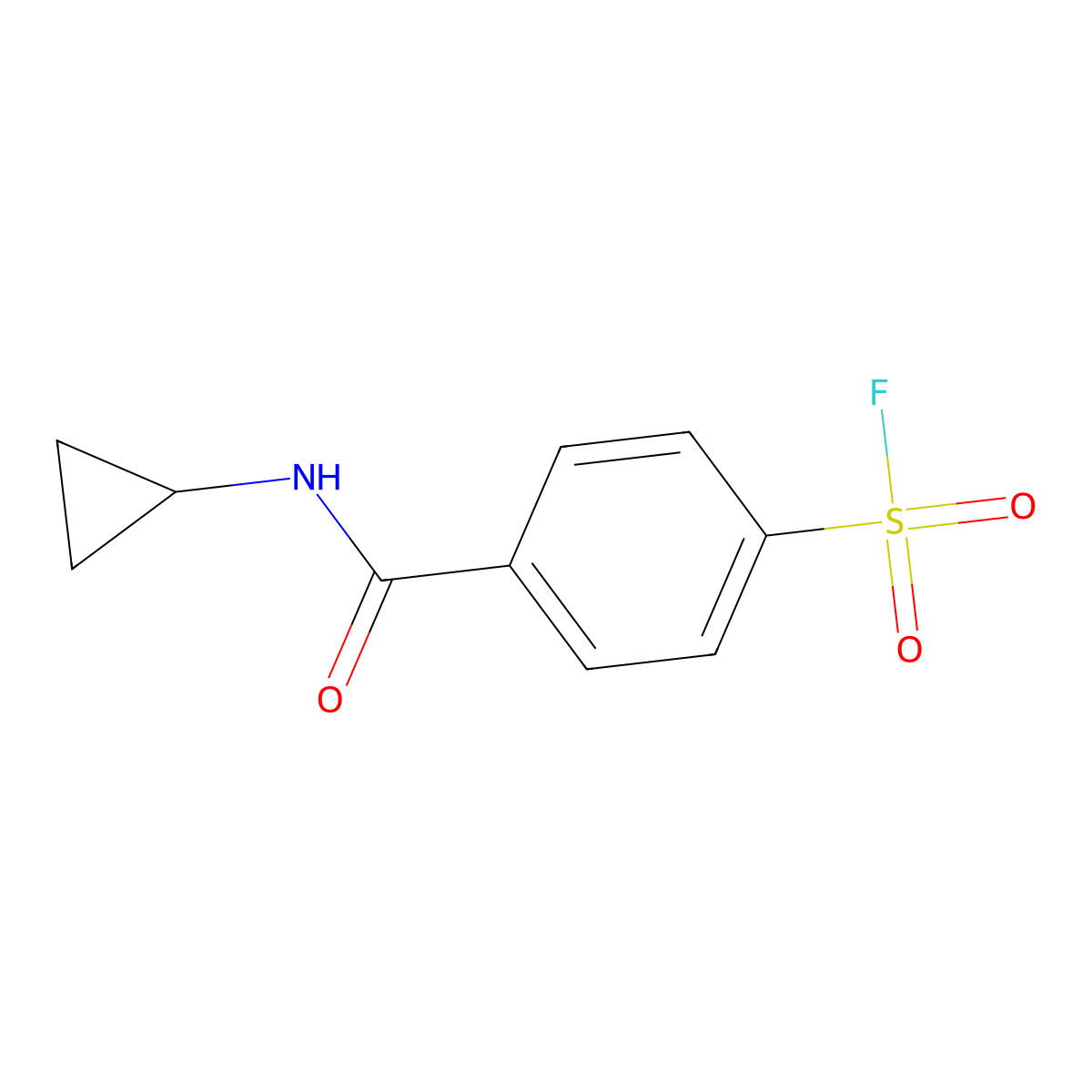 4-(Cyclopropylcarbamoyl)benzene-1-sulfonyl fluoride molecular structure, CAS 2648941-17-5