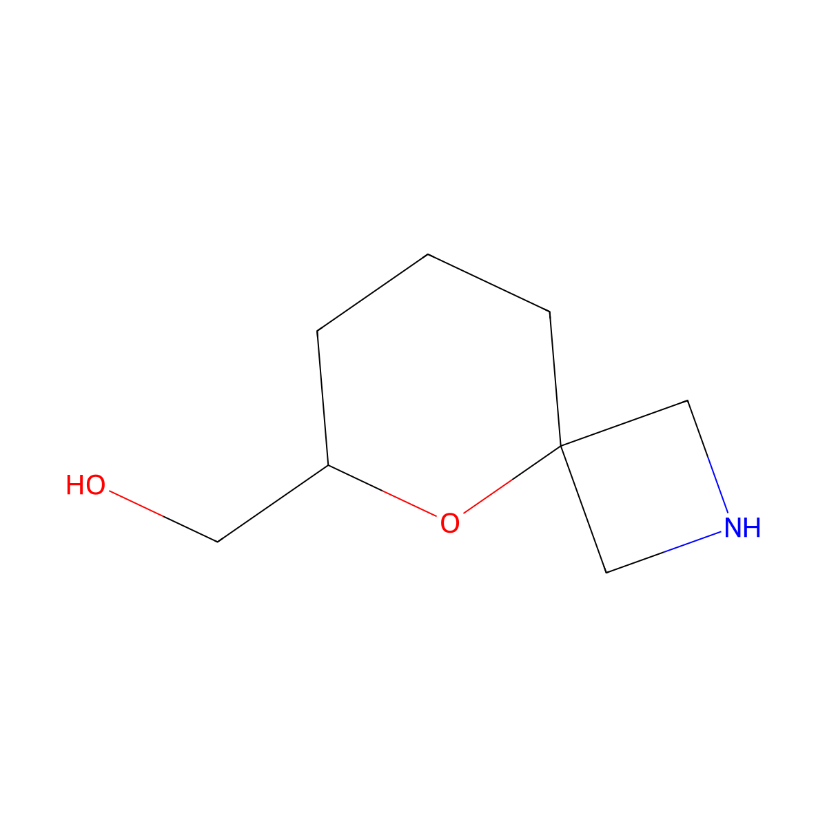 {5-Oxa-2-azaspiro[3.5]nonan-6-yl}methanol molecular structure, CAS 2648941-21-1