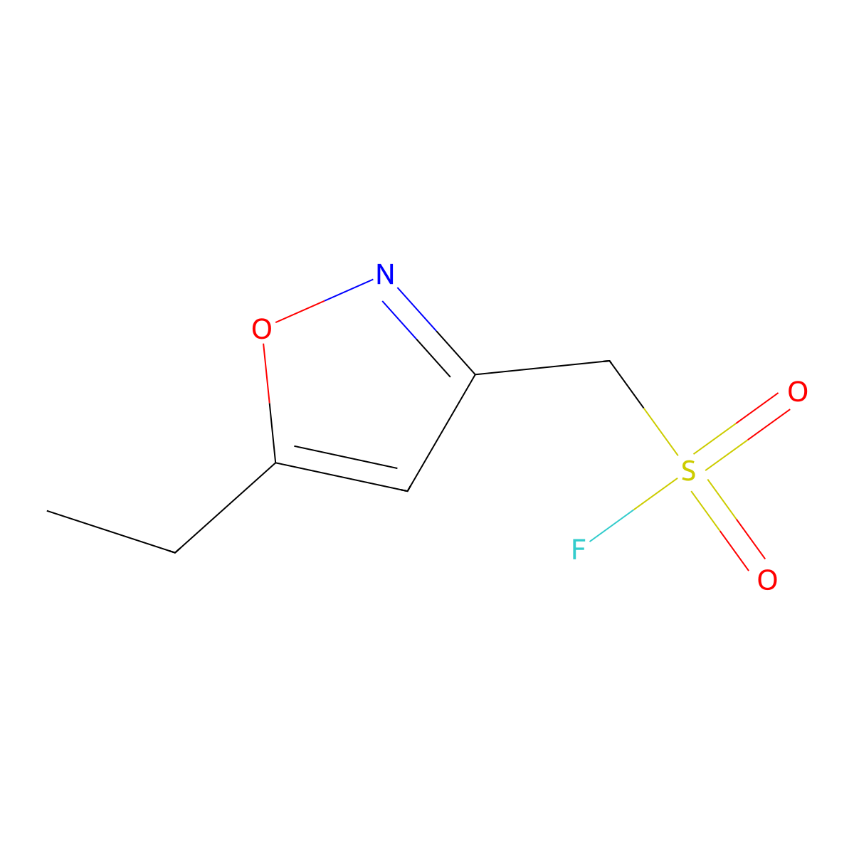 (5-Ethyl-1,2-oxazol-3-yl)methanesulfonyl fluoride molecular structure, CAS 2648941-22-2