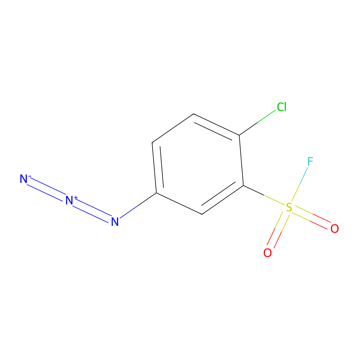 5-Azido-2-chlorobenzene-1-sulfonyl fluoride molecular structure, CAS 2648941-23-3