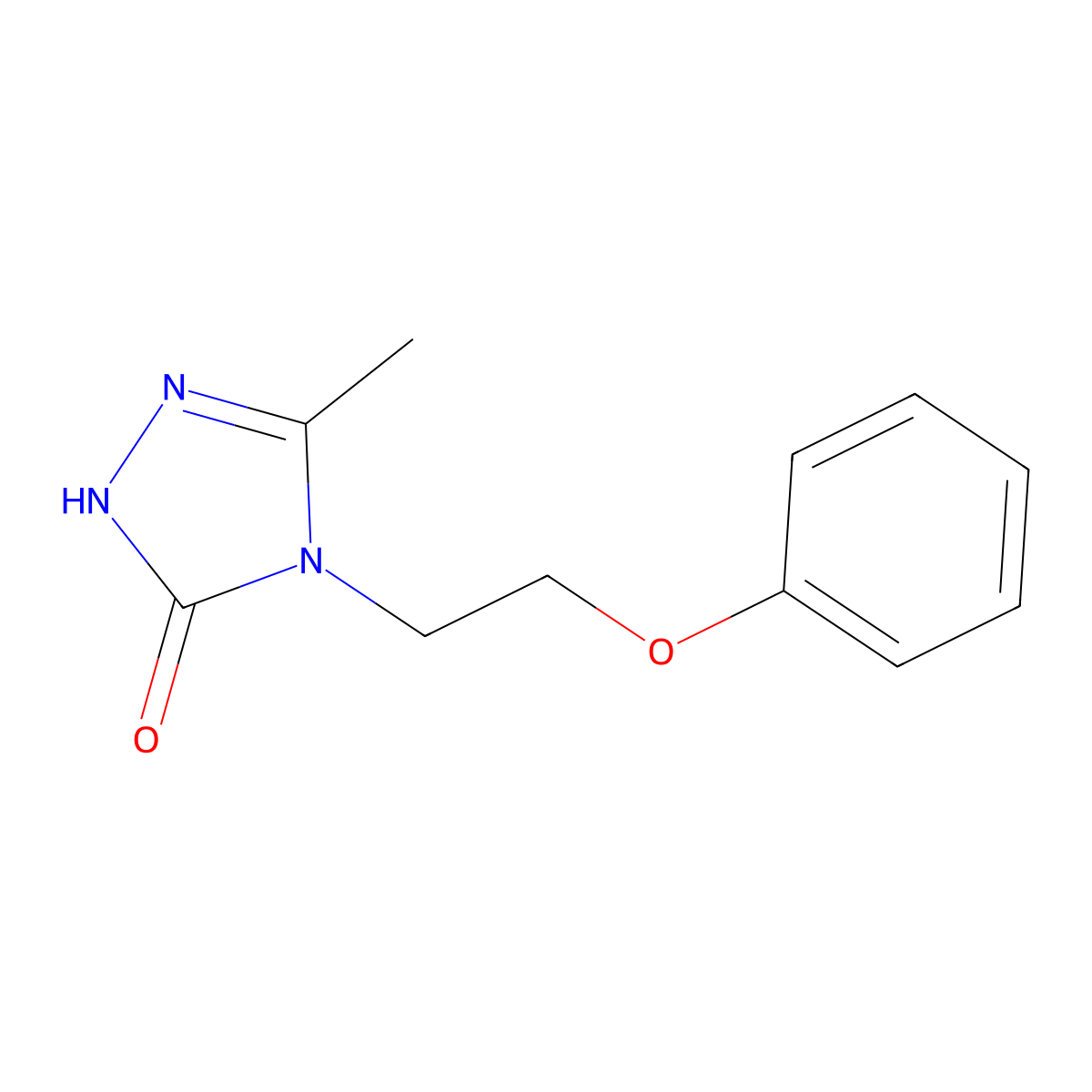 3-methyl-4-(2-phenoxyethyl)-4,5-dihydro-1H-1,2,4-triazol-5-one molecular structure, CAS 2648941-25-5