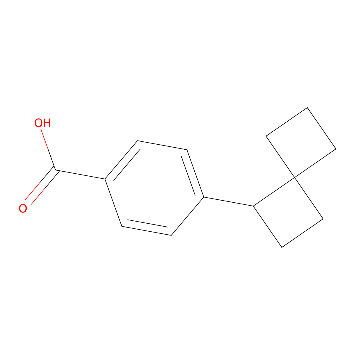 4-{Spiro[3.3]heptan-1-yl}benzoicacid molecular structure, CAS 2648941-26-6