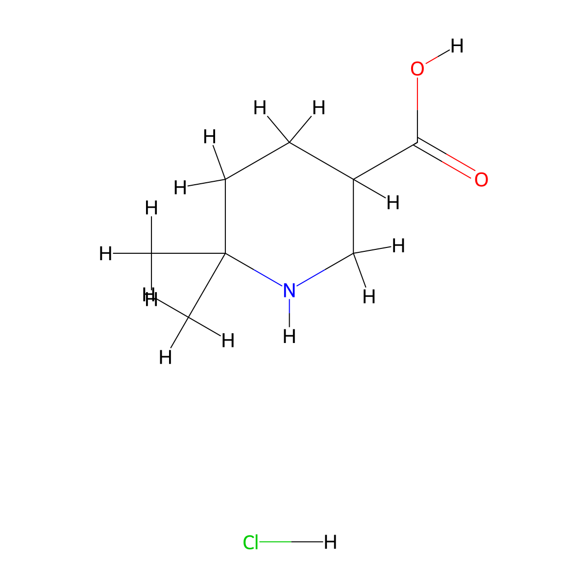 6,6-Dimethylpiperidine-3-carboxylicacidhydrochloride molecular structure, CAS 2648941-30-2