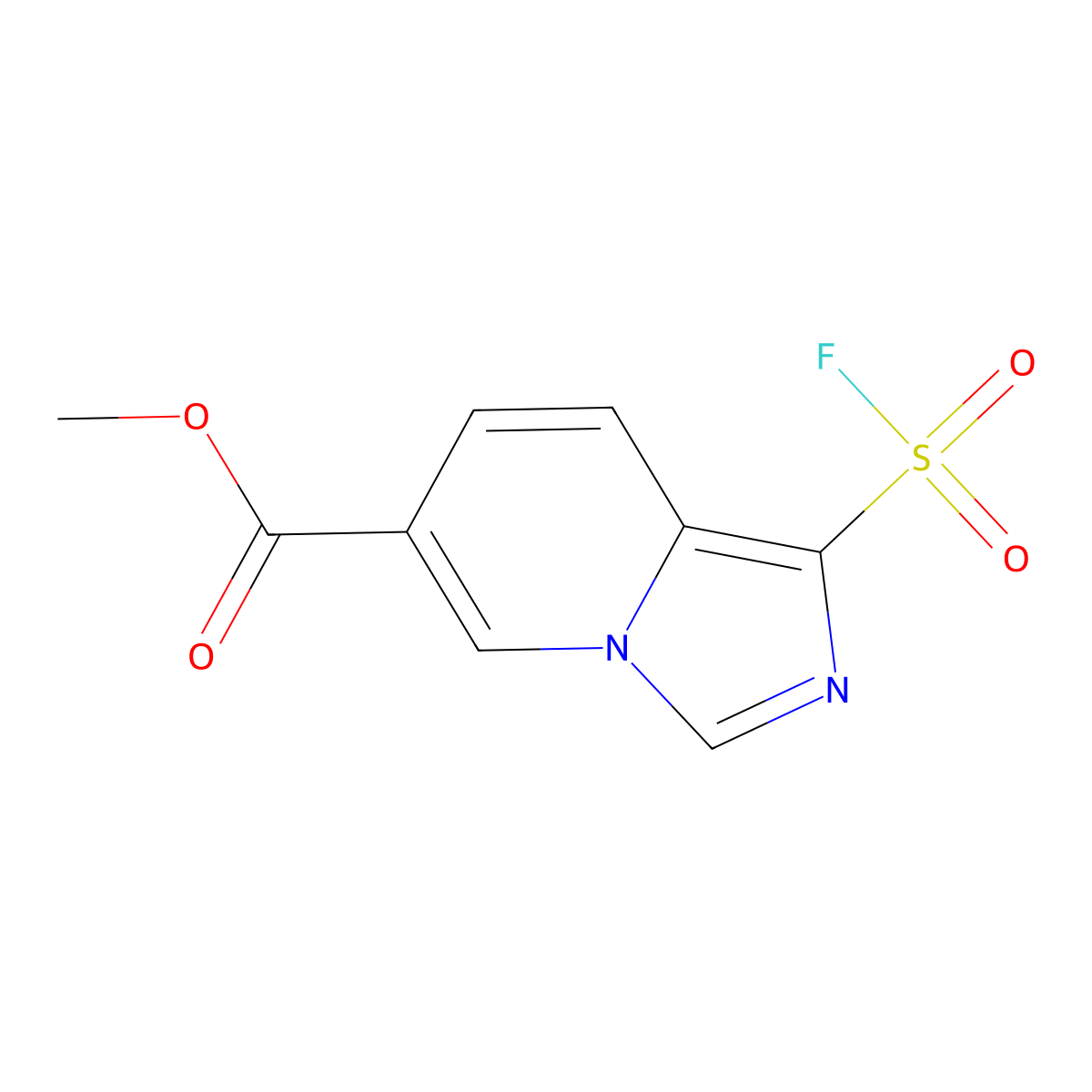 Methyl 1-(fluorosulfonyl)imidazo[1,5-a]pyridine-6-carboxylate molecular structure, CAS 2648941-38-0