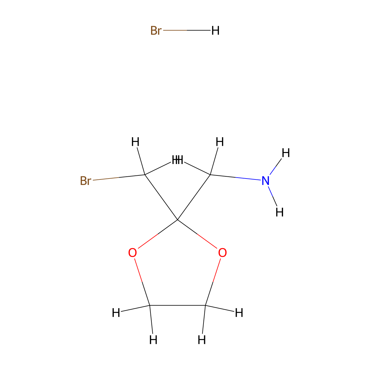 1-[2-(Bromomethyl)-1,3-dioxolan-2-yl]methanamine hydrobromide molecular structure, CAS 2648941-41-5