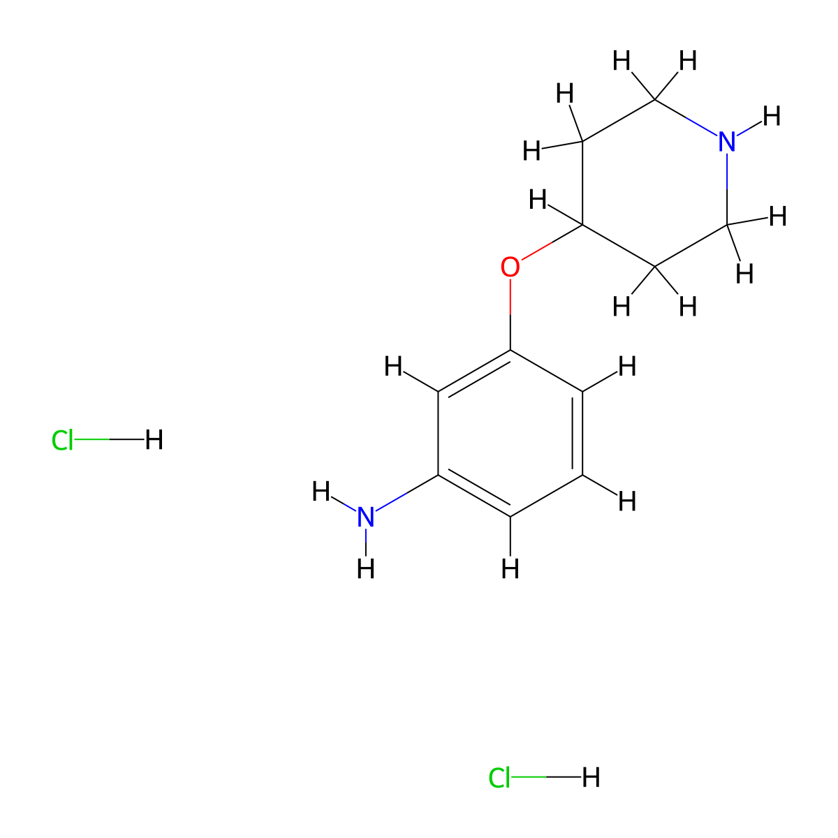 3-(Piperidin-4-yloxy)anilinedihydrochloride molecular structure, CAS 2648941-46-0