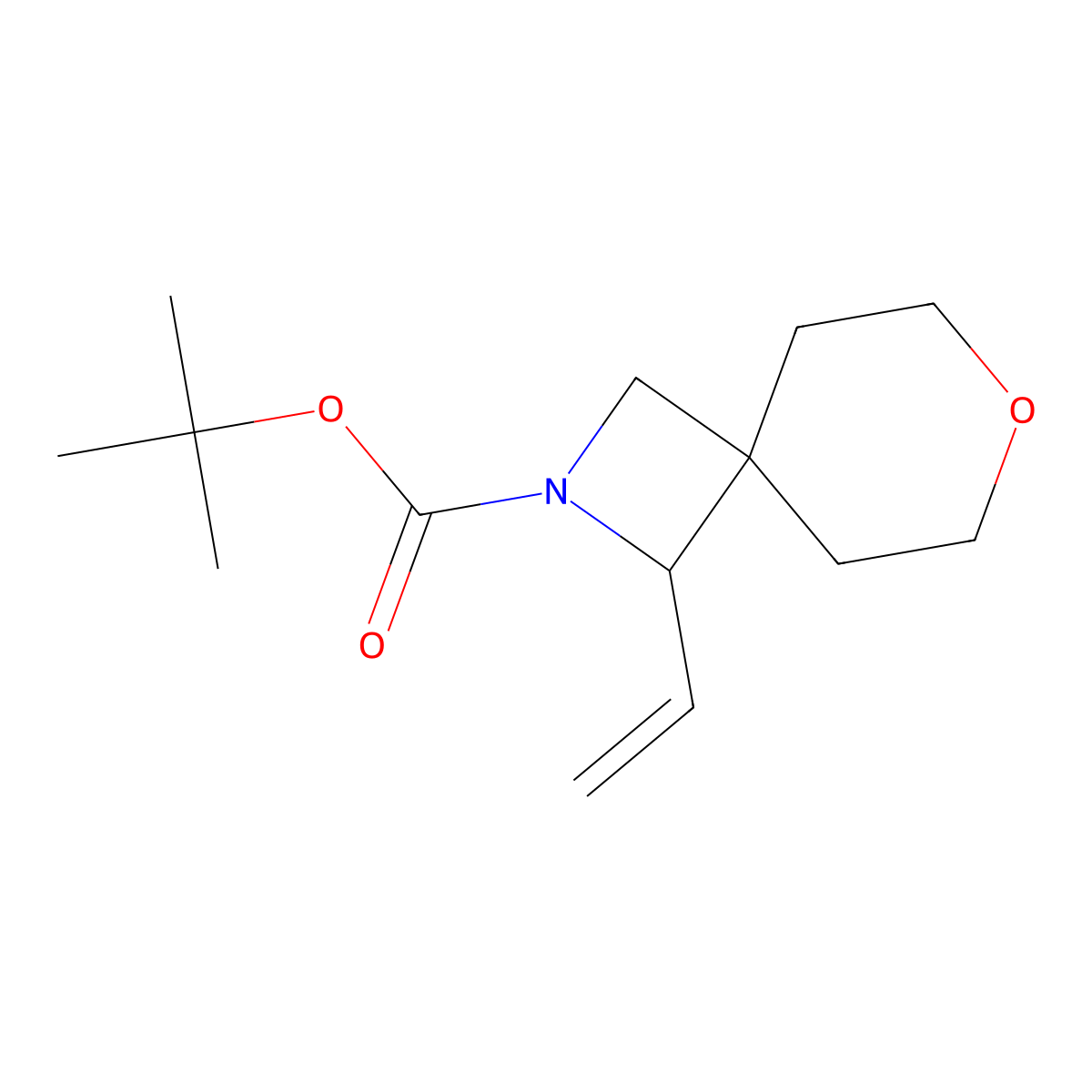 Tert-butyl1-ethenyl-7-oxa-2-azaspiro[3.5]nonane-2-carboxylate molecular structure, CAS 2648941-59-5
