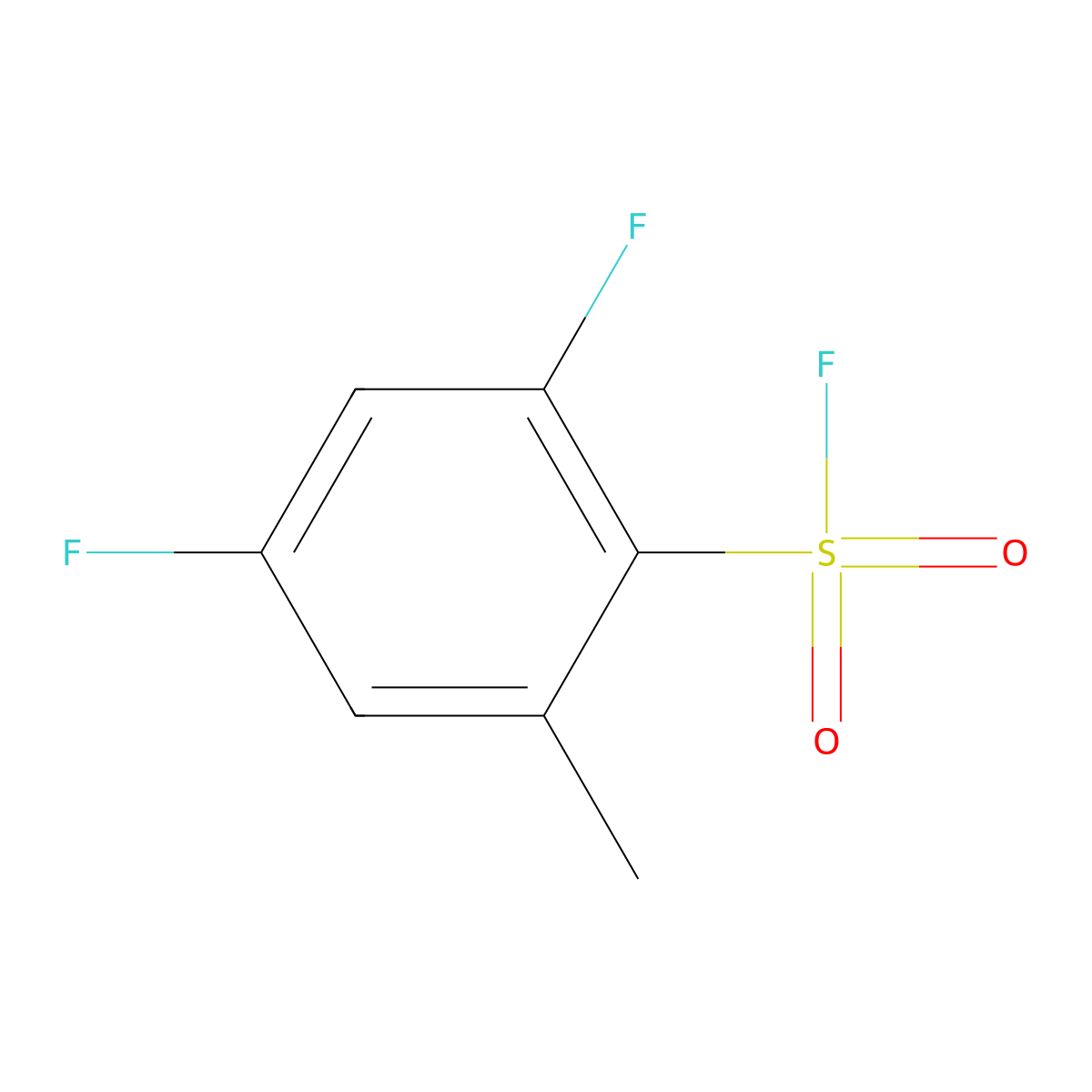 2,4-Difluoro-6-methylbenzene-1-sulfonyl fluoride molecular structure, CAS 2648941-64-2