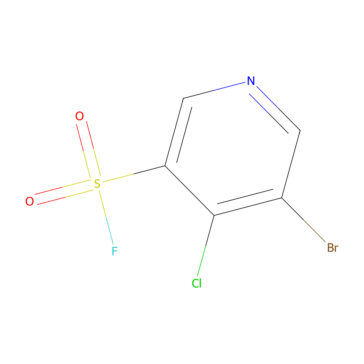5-Bromo-4-chloropyridine-3-sulfonyl fluoride molecular structure, CAS 2648941-66-4